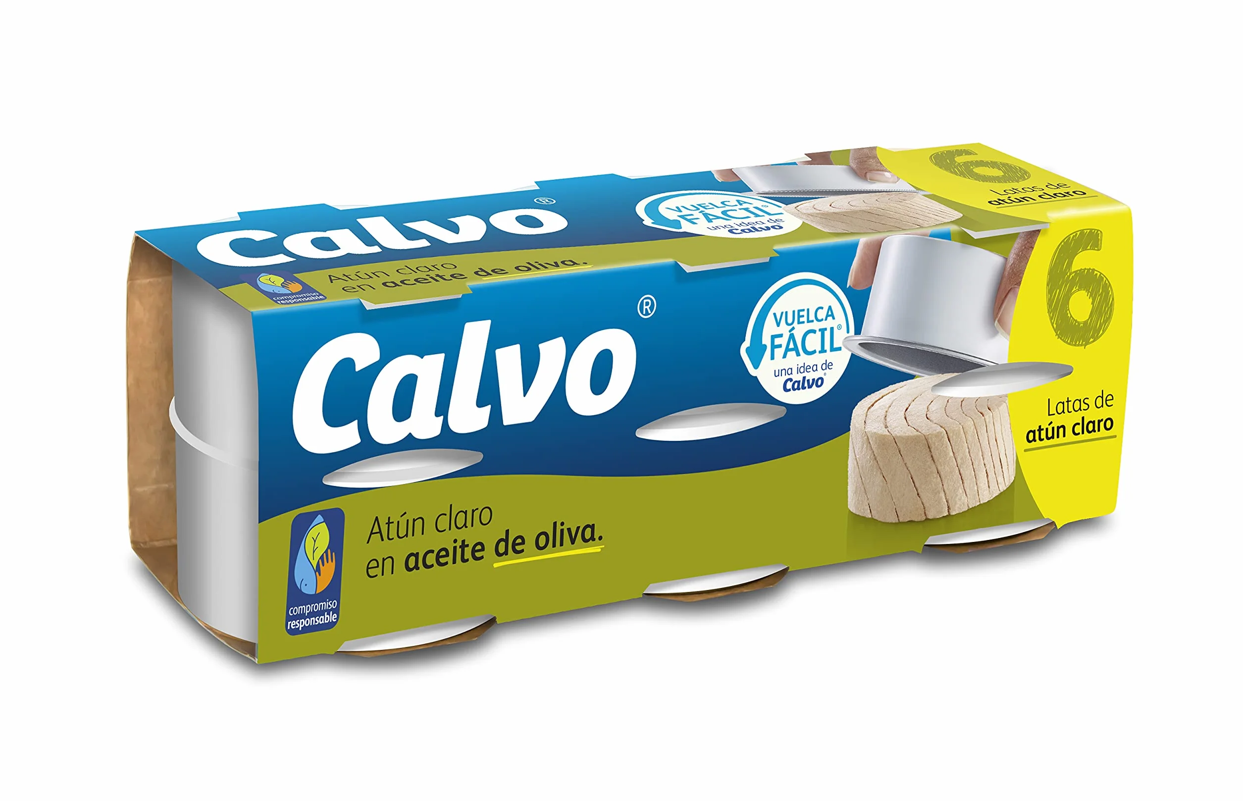 Calvo Atún Claro en Aceite de Oliva Pack 6 x 65g