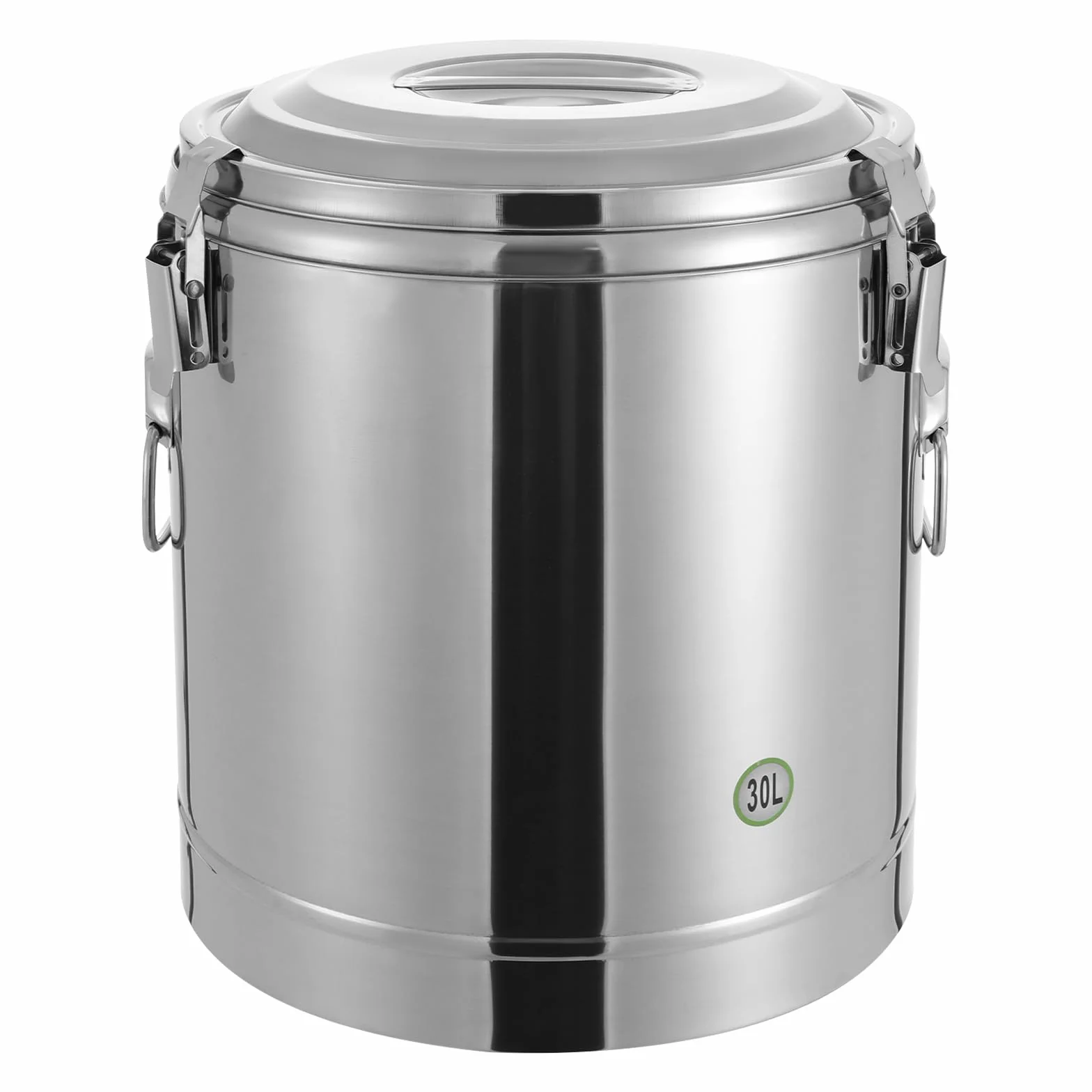 Recipiente térmico, Cubo Aislado de Acero Inoxidable de 30 litros, Recipiente para Sopa con Tapa y Asas, Transporte de Sopa Aislado para comedores Escolares, hoteles, restaurantes