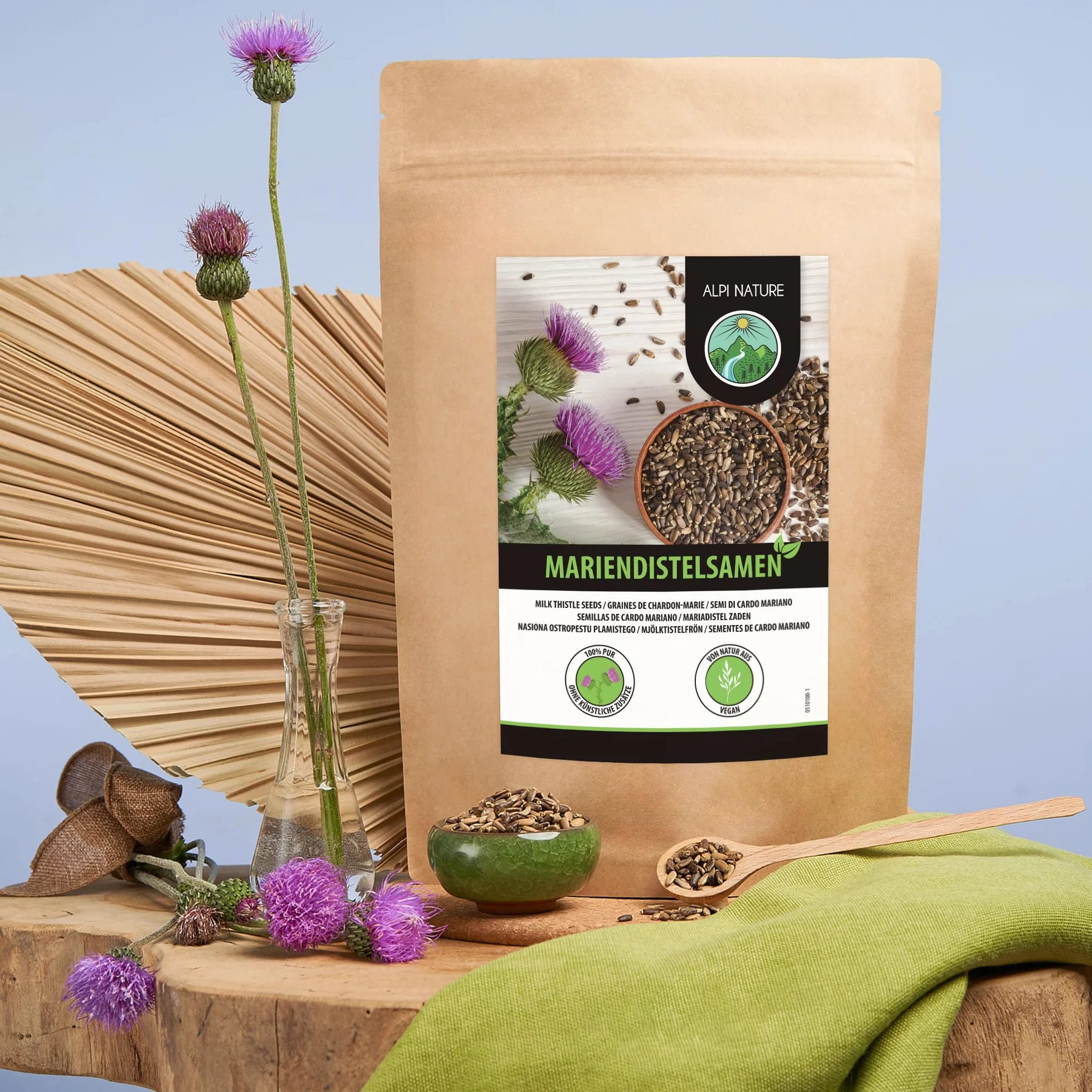Alpi Nature Semillas de Cardo Mariano 500g Enteras para Infusión