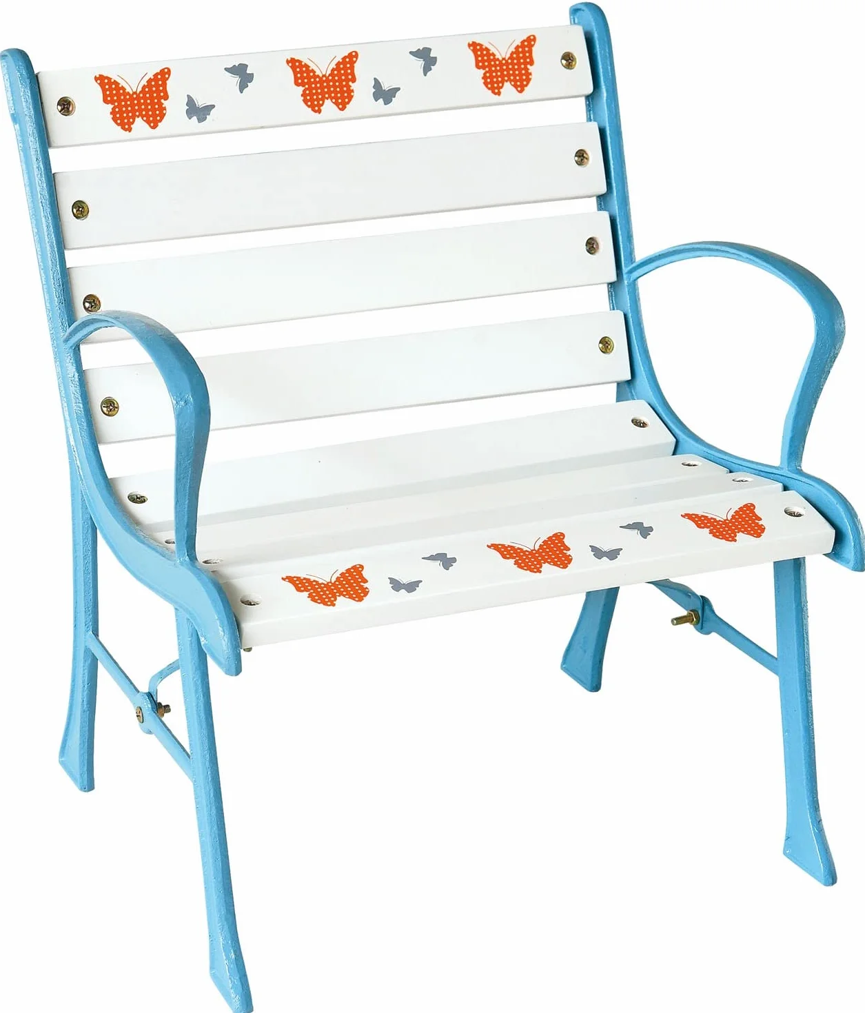 Silla infantil de hierro fundido y madera Happy Baby