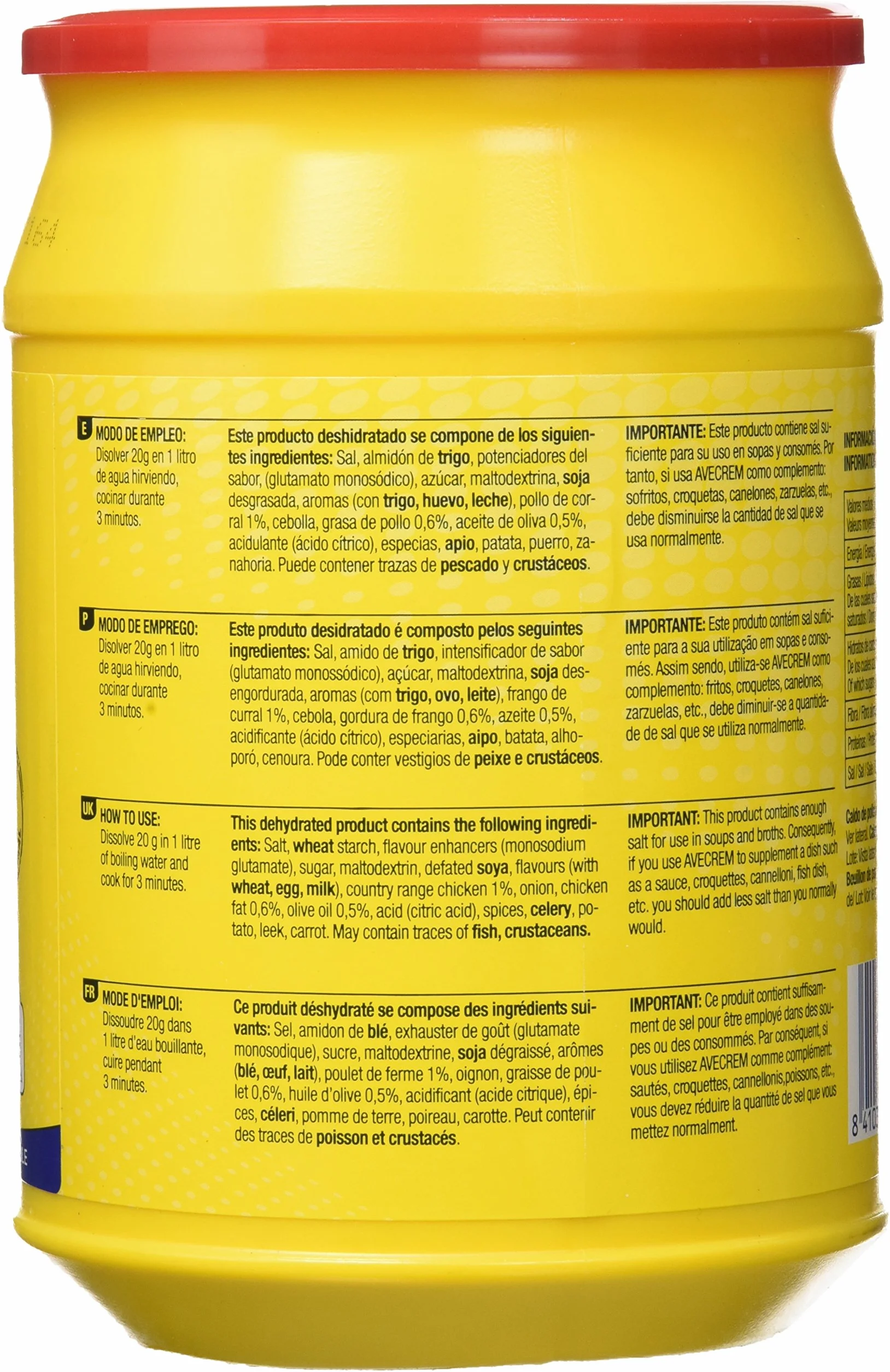 Avecrem Caldo de pollo 1 kg