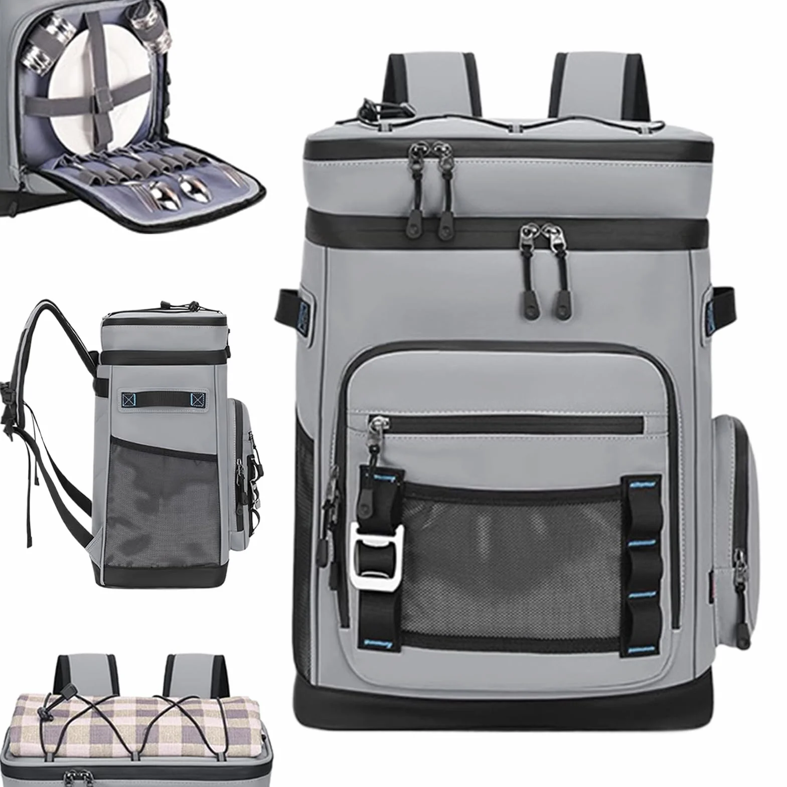 Bolsa isotérmica aislada | 30L Cooler Mochila, impermeable Unisex Bolsa Proviertasche Para Trabajo Viajar Compras Senderismo Camping Picnic