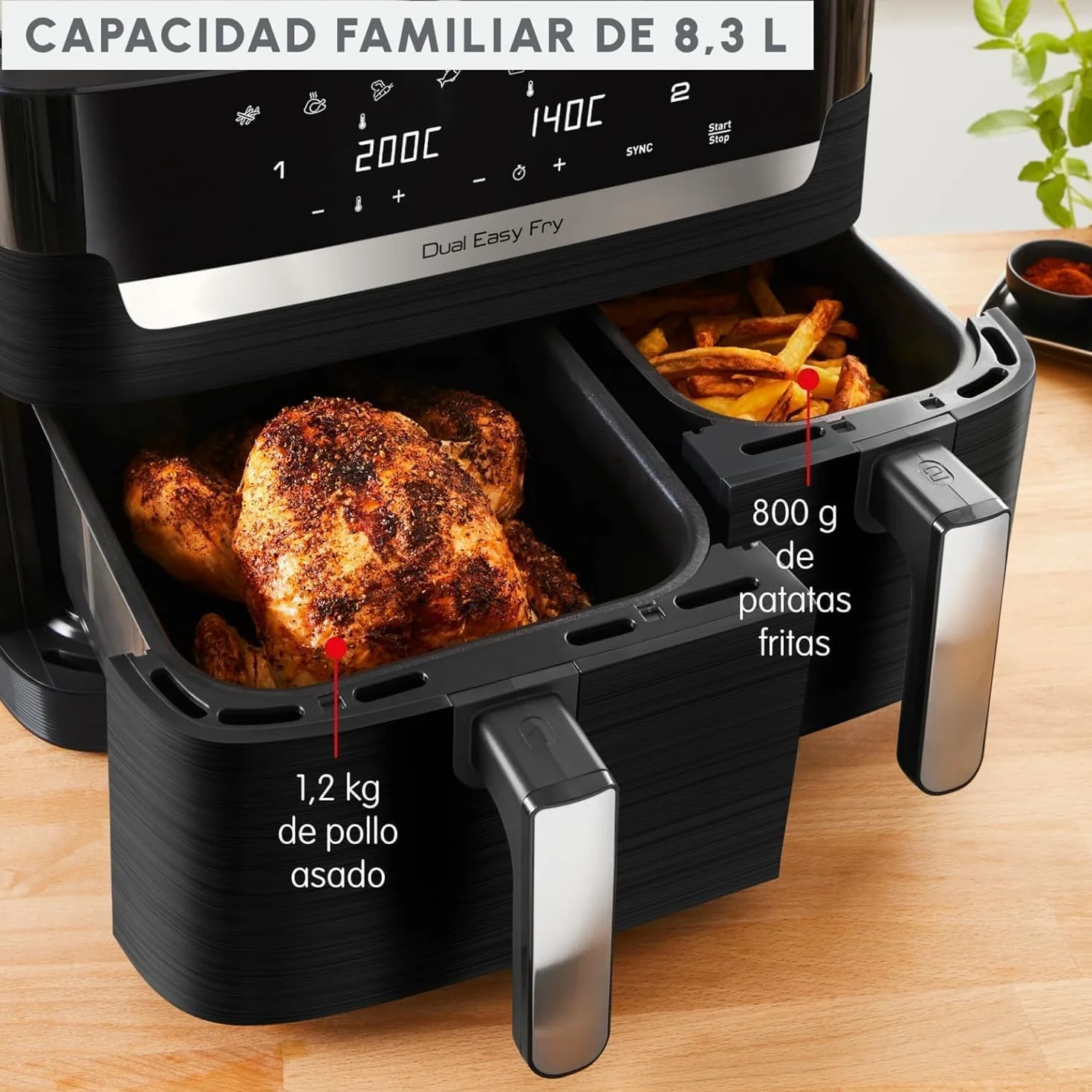 Moulinex Dual Easy Fry Freidora de aire 8,3 L 7 programas EZ9018