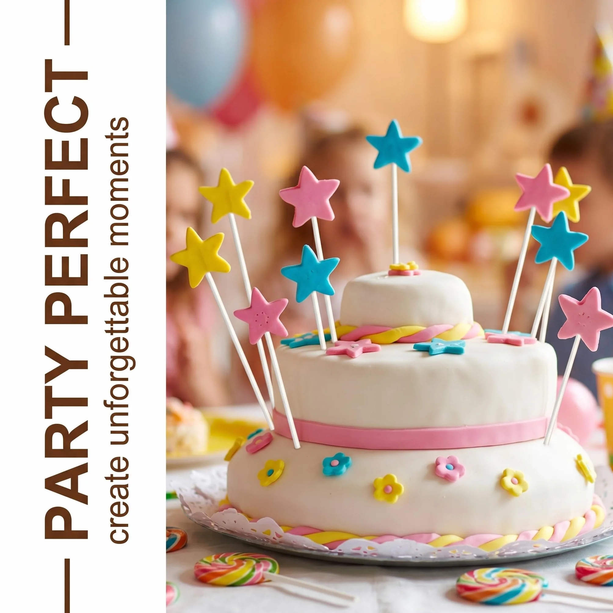 300 Piezas Palitos para Piruletas y Cake Pops 100×3mm Blancos, Palillos de Plástico Alimentario para Repostería, Decoración de Tartas y Dulces