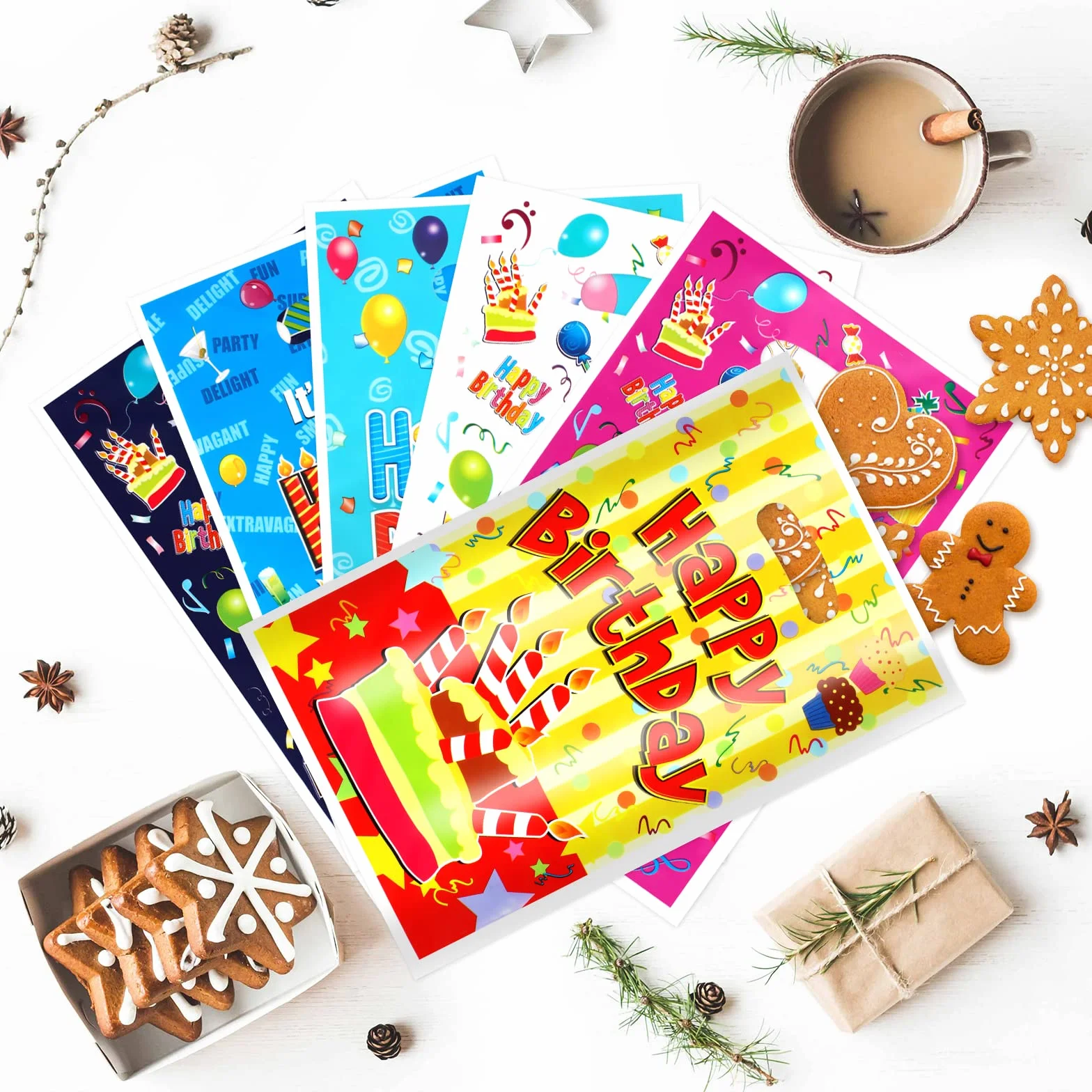 Annhao 30 Piezas Bolsas Regalo Cumpleaños, Bolsas de Regalo para Fiestas or Plástico Bolsitas Caramelos de Niños para Regalos fiestas de cumpleaños, Navidad, bodas, Bolsas galletas
