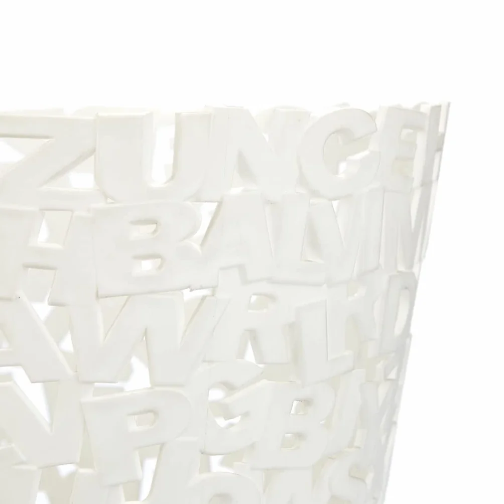 Balvi Papelera Letters Color Blanco Plástico 30cm