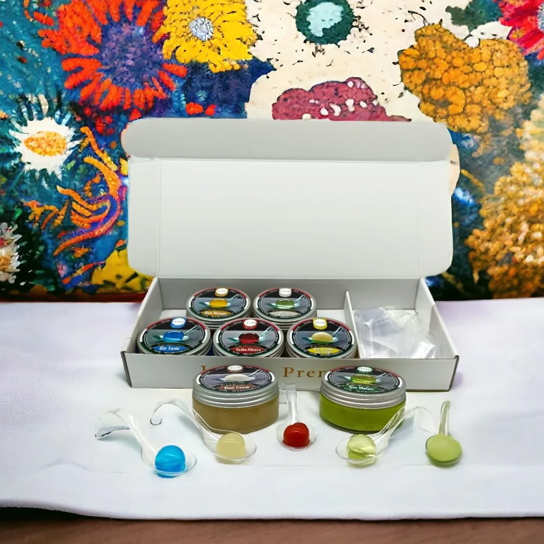 Esfera Mixología Molecular Kit Esferificaciones con Alginato de Sodio 5 Sabores Cocteleria Gin Tonic Regalo Gourmet