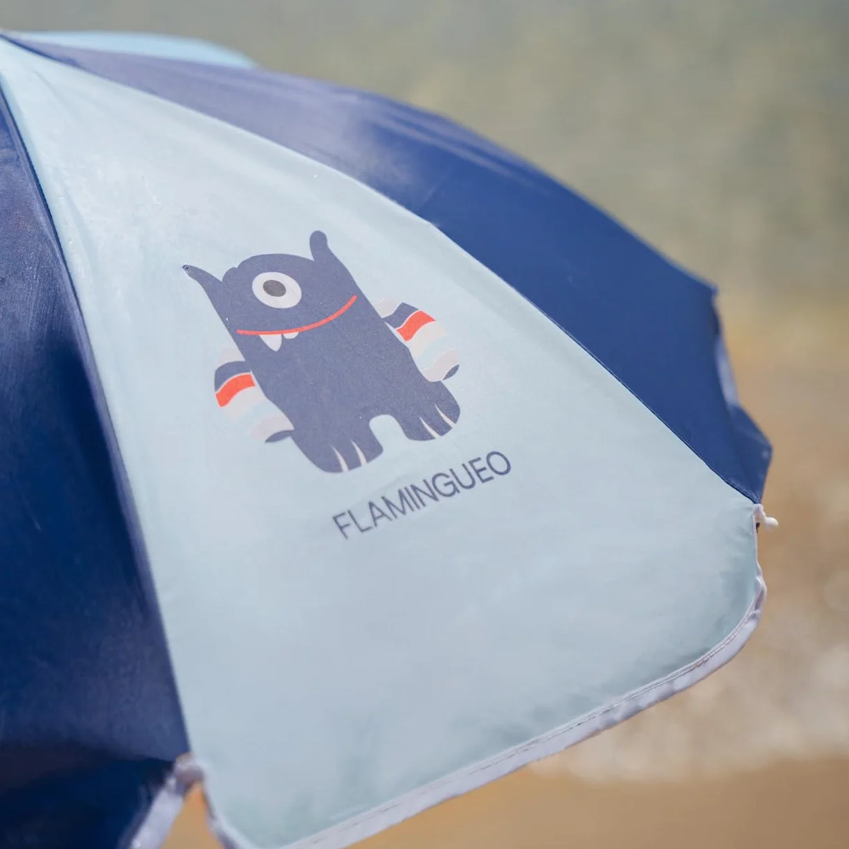 Flamingueo Silla Playa Plegable Niños UPF 50+ Poliéster Acero Rojo Azul