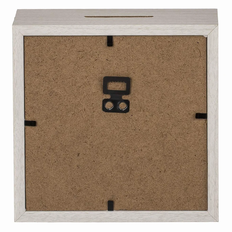 Hucha de Madera Blanca 15 x 15 cm