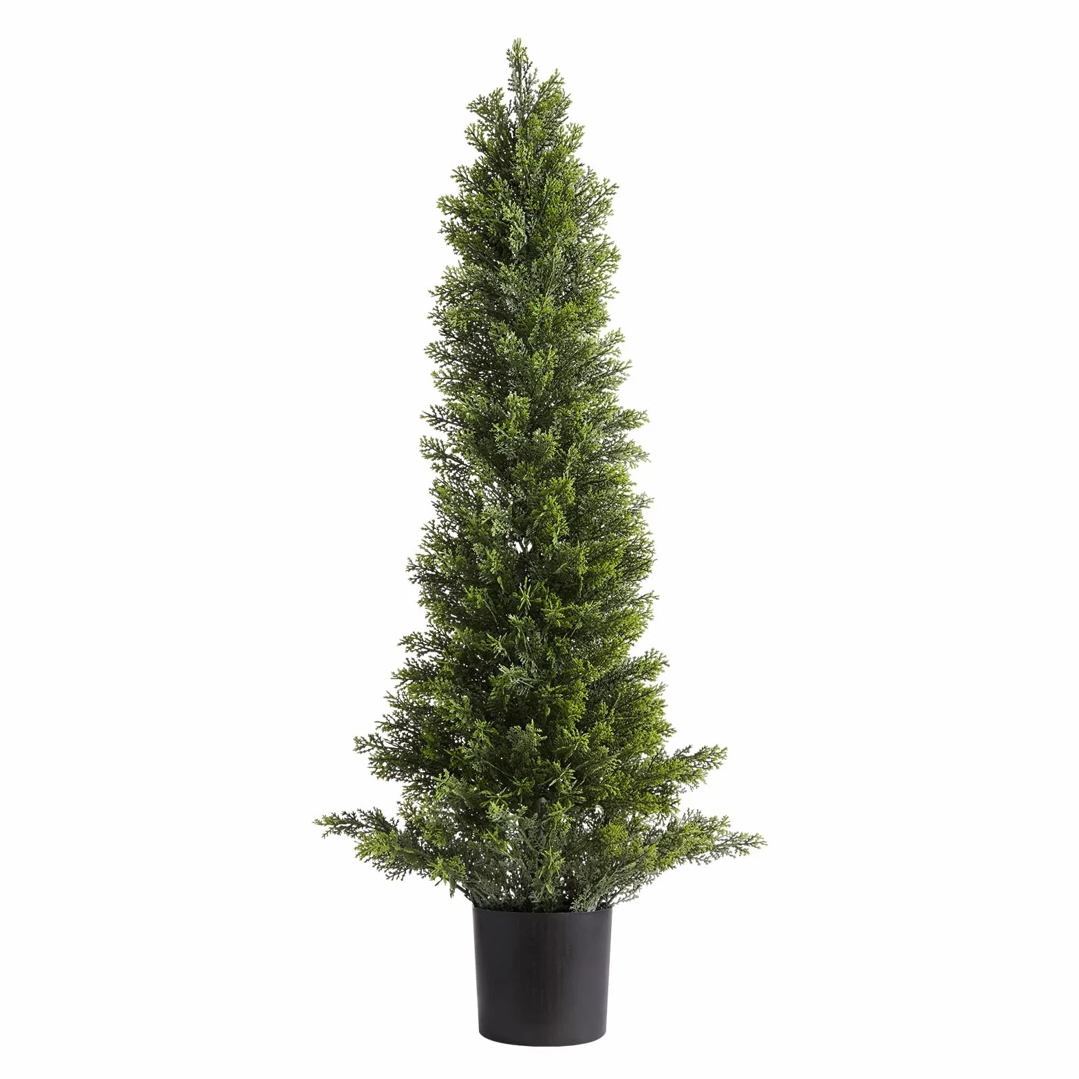 VEVOR Topiario Artificial de Cedro 250 x 914 mm 2 Piezas, Planta de Pino Artificial Hoja de Polietileno, Maceta de Árbol Verde Falso para Decorar Porches, Patios, Jardines, Balcones, Oficinas