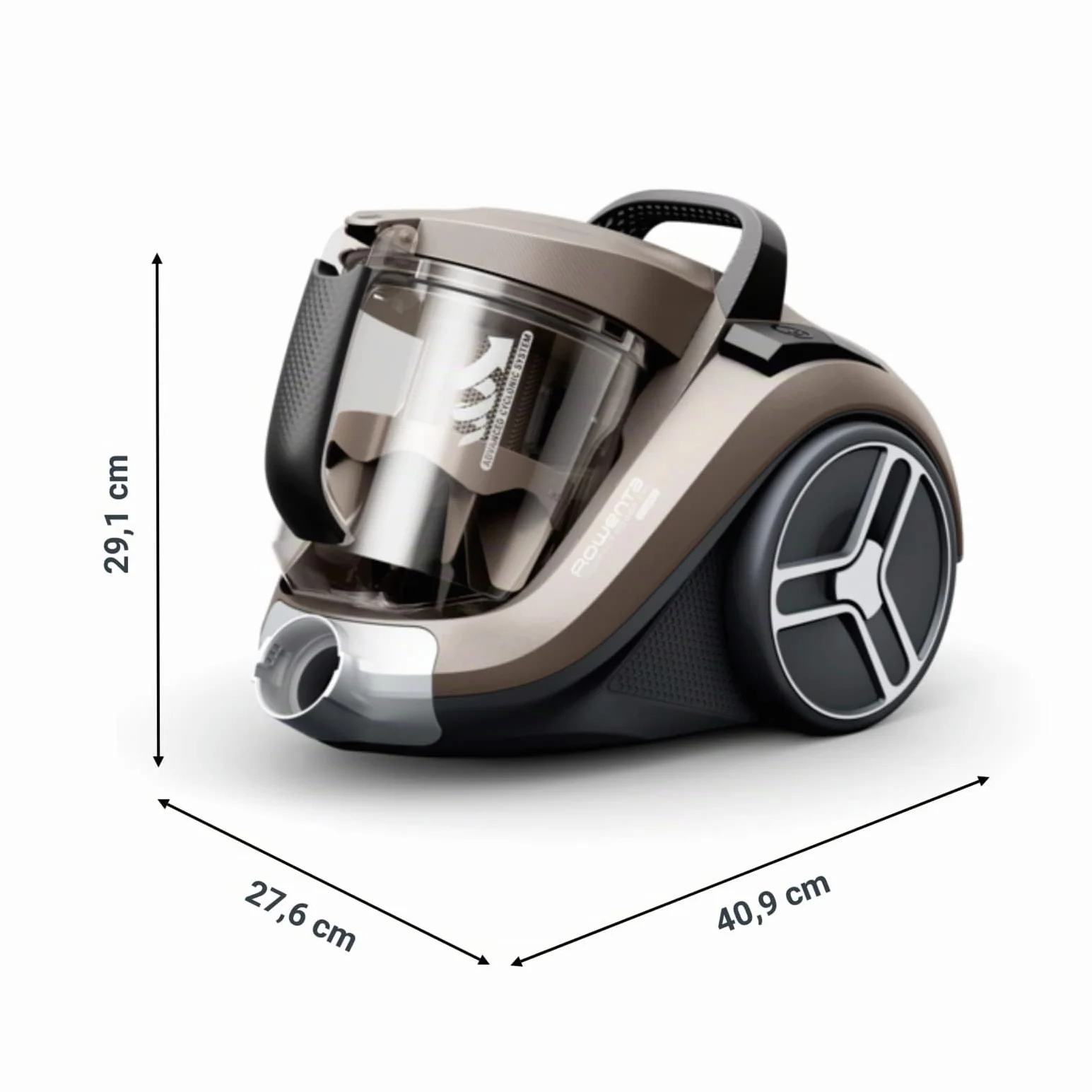 Rowenta Compact Power XXL - Aspiradora sin bolsa, motor de bajo consumo, 900 W, filtración ciclónica avanzada de 3 niveles, depósito de suciedad extragrande de 2,5 L, compacta, animal care, RO4B50