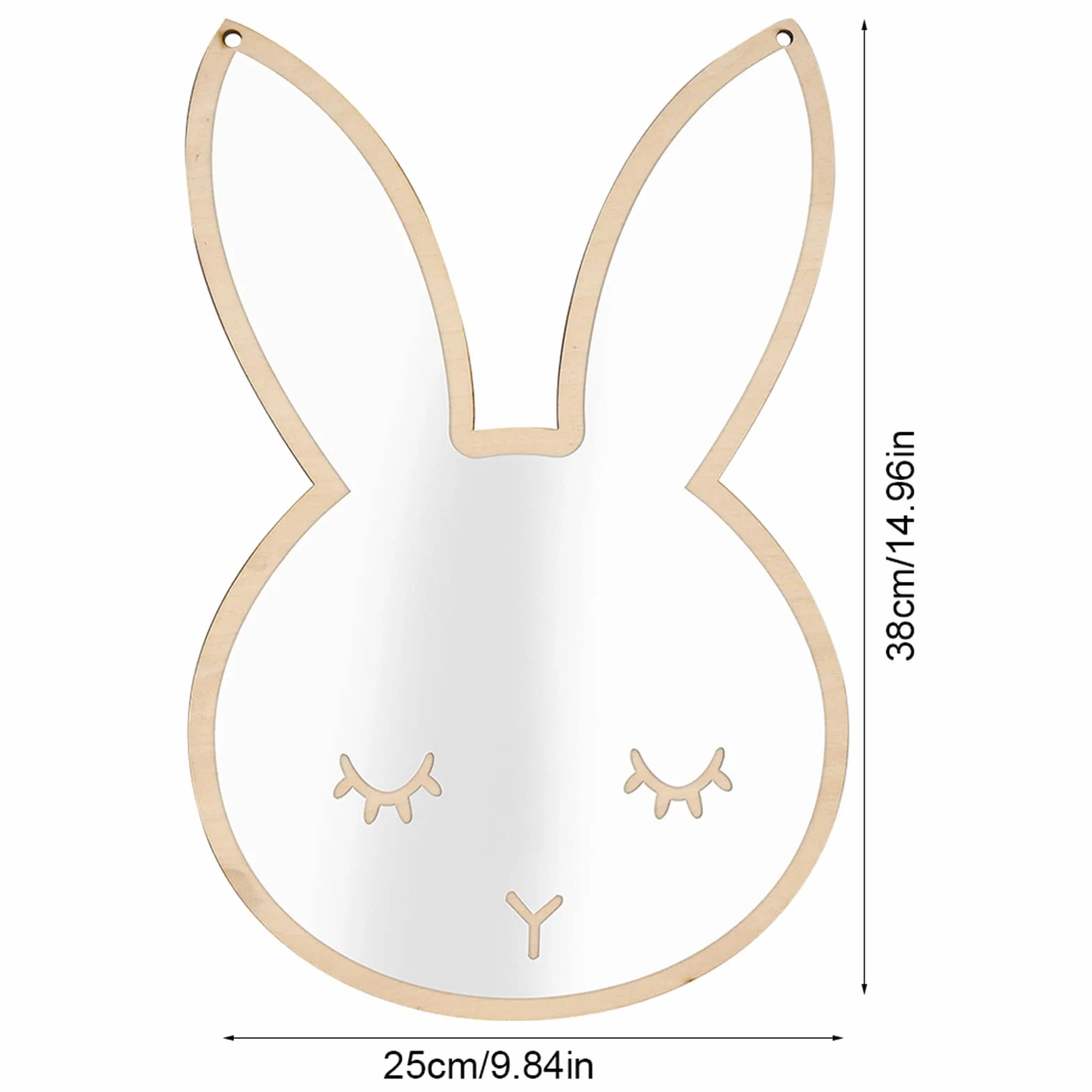 Espejo de Dormitorio para Niños, Espejo de Decoración de Estilo Nórdico para Habitación de Niños, Espejo de Pared con Forma de Nube de Conejito, Espejo, Dormit (Conejo)