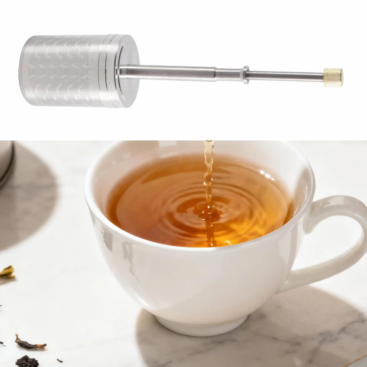 Cafetera y tetera portátil de acero inoxidable para café émbolo
