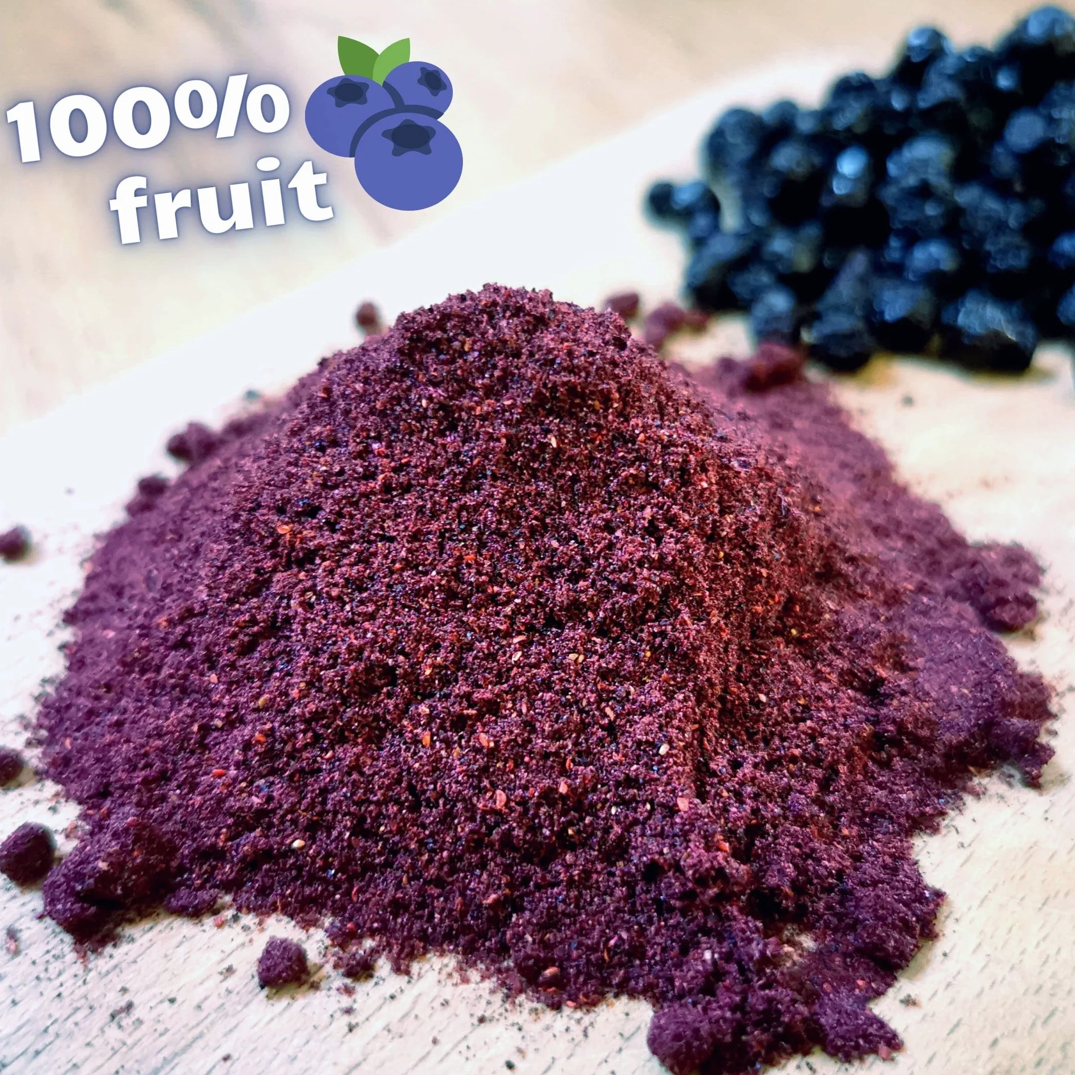 Arandanos Deshidratados Sin Azucar XL 500g Wild Blueberry Powder Freeze Dried Fruit ZingyZoo