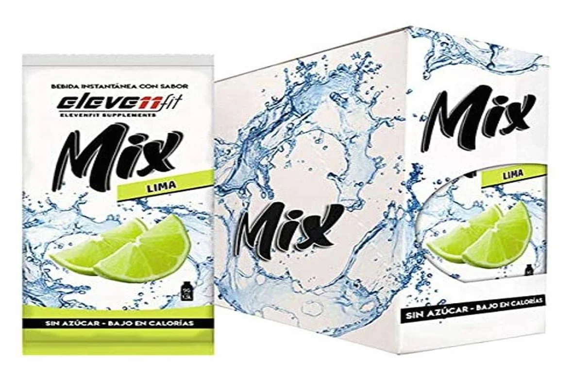 Eleven Fit Mix Instantáneo Sabor Lima 1.5L Bebida Saludable Sin Azúcar Baja en Calorías Caja 24 Sobres