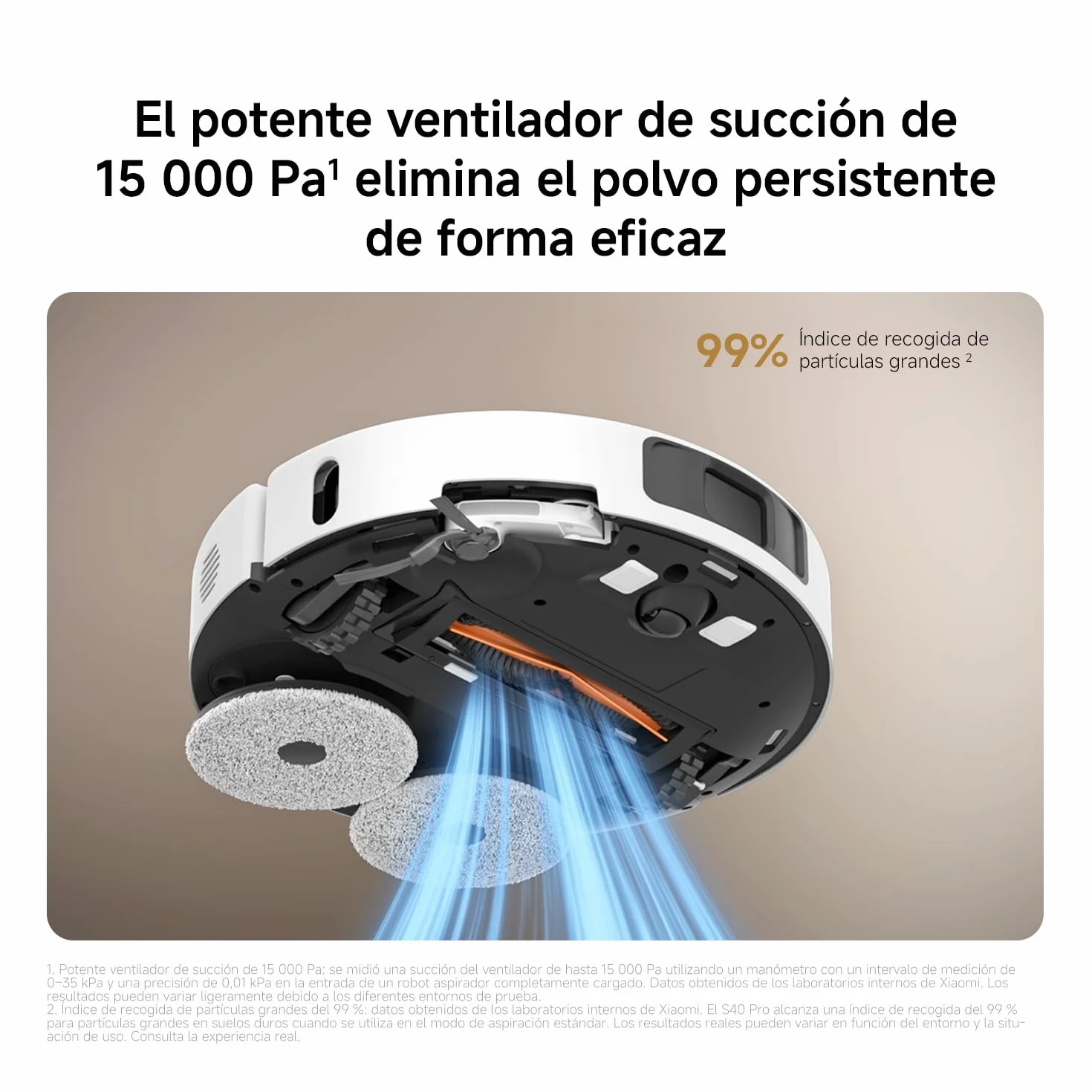 XIAOMI S40 Pro Robot Vacuum Cleaner 15000 Pa Suction Anti-tangle Brushes Auto-lift Mop App & Voice Control