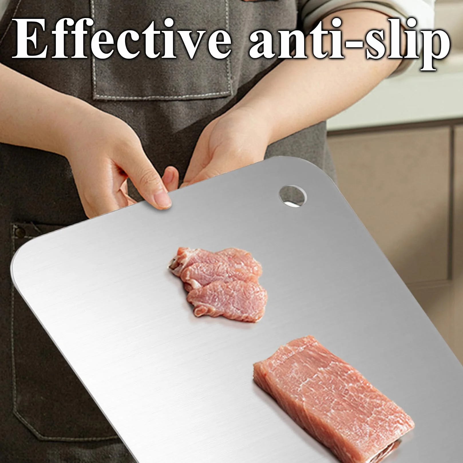 Titanium Cutting Board Doble Cara 23.5x14.5cm para Carne Verduras Frutas