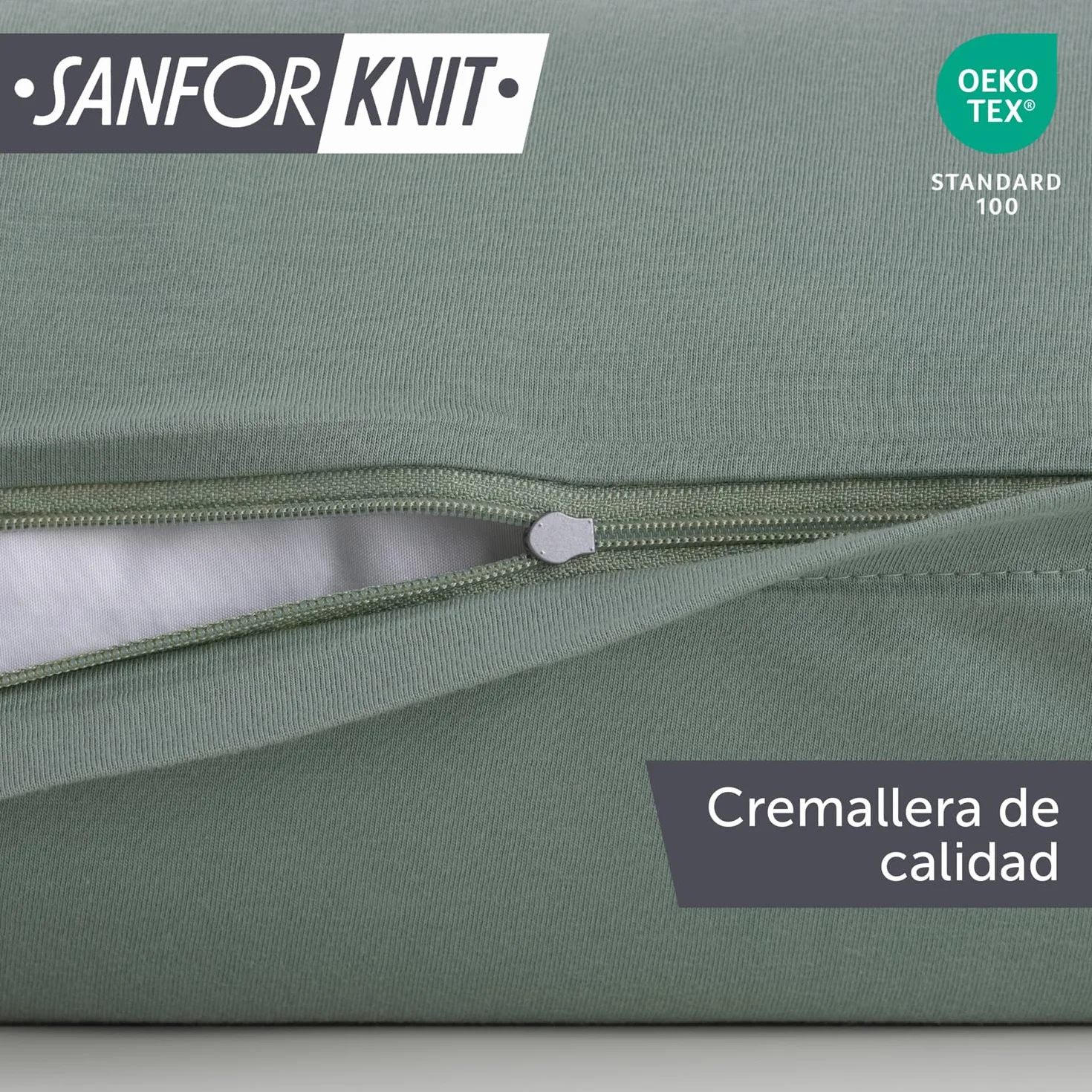 Blumtal Funda Almohada 60x60 cm Algodón Suave Verde Juego 2 Fundas Cojín Oeko-Tex