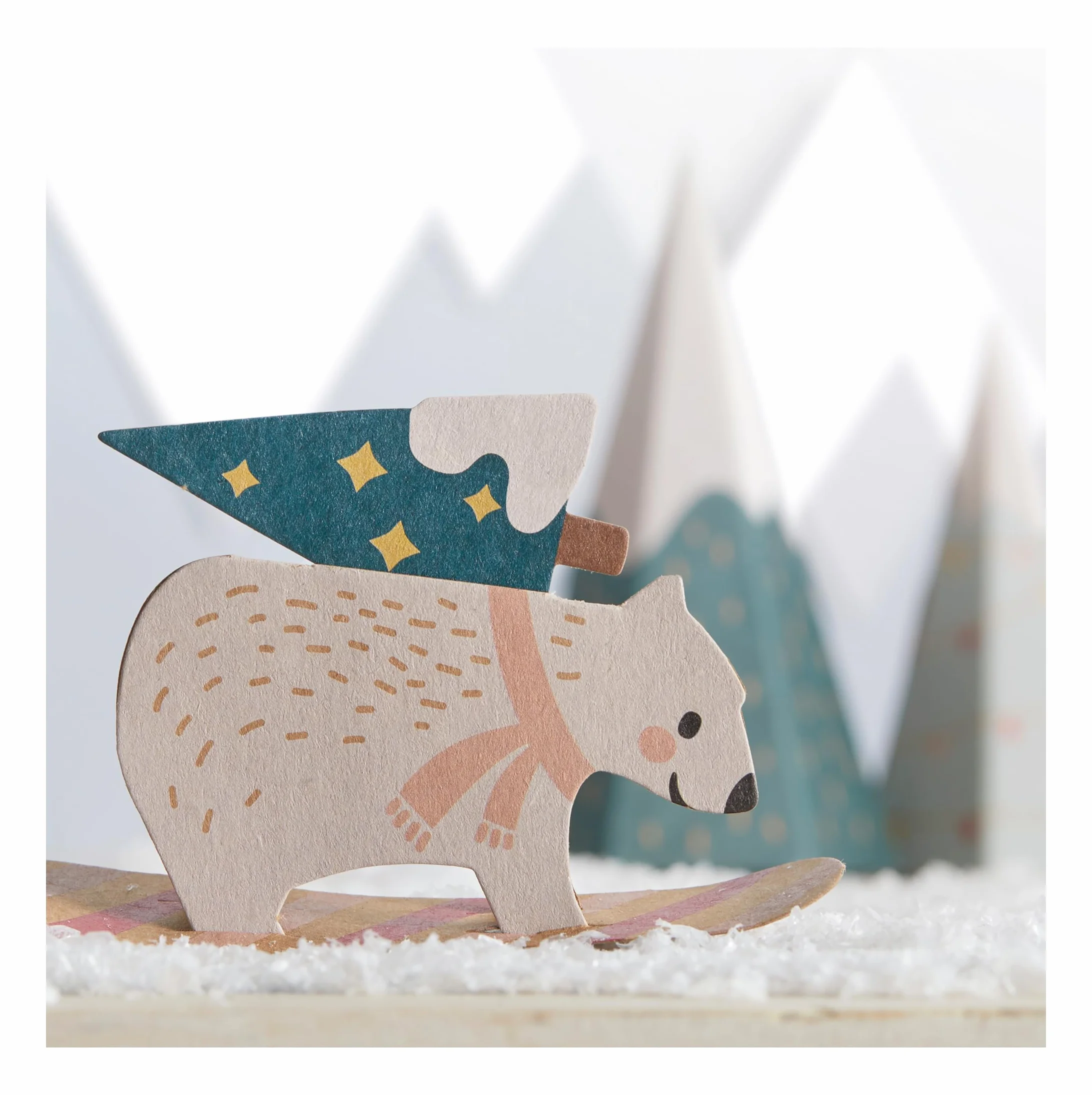 Set de Manualidades Calendario Adviento Pueblo Nieve 113 Piezas Bricolaje Ciudad