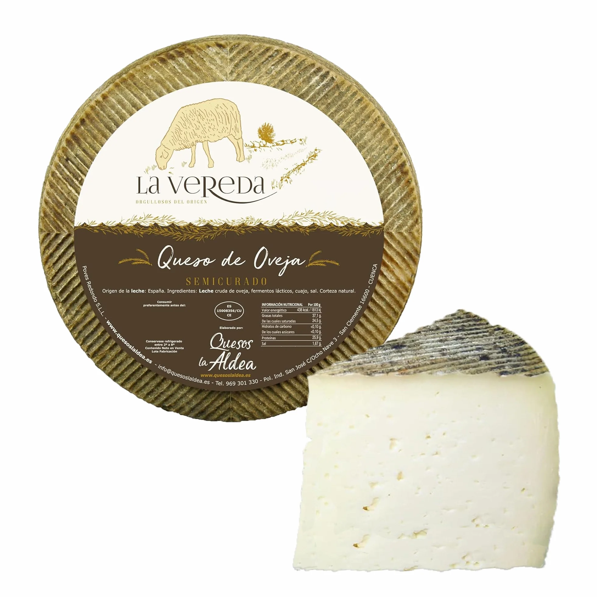 Queso Artesano de Oveja Semicurado Cuña 0,75 kg Leche Cruda Lote Gourmet