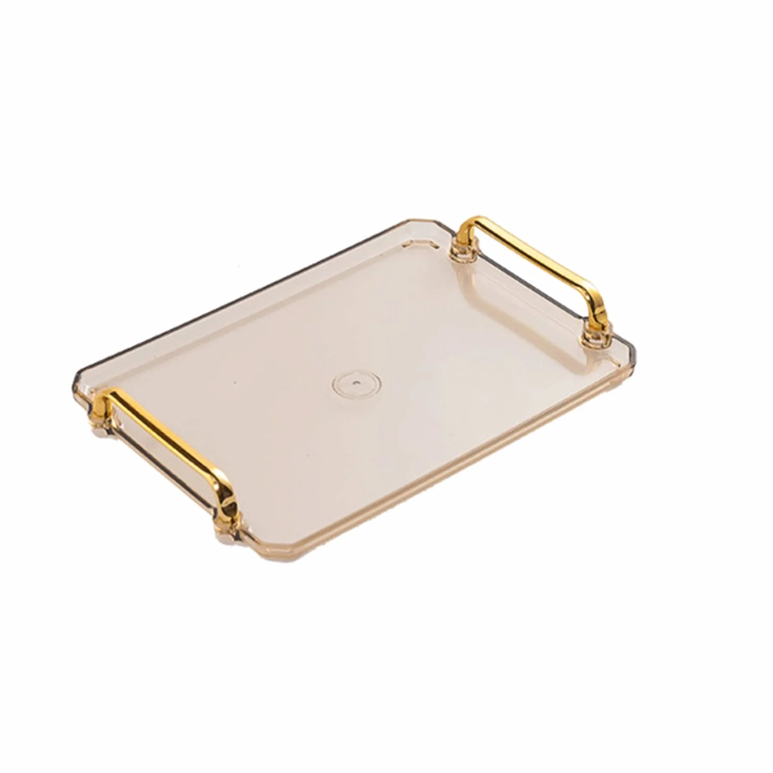 Bandeja para Servir Bandeja de la Bandeja de la Bandeja con la Bandeja Rectangular del Mango de Oro for Servir la Bandeja Decorativa de la servidumbre Bandejas para Servir