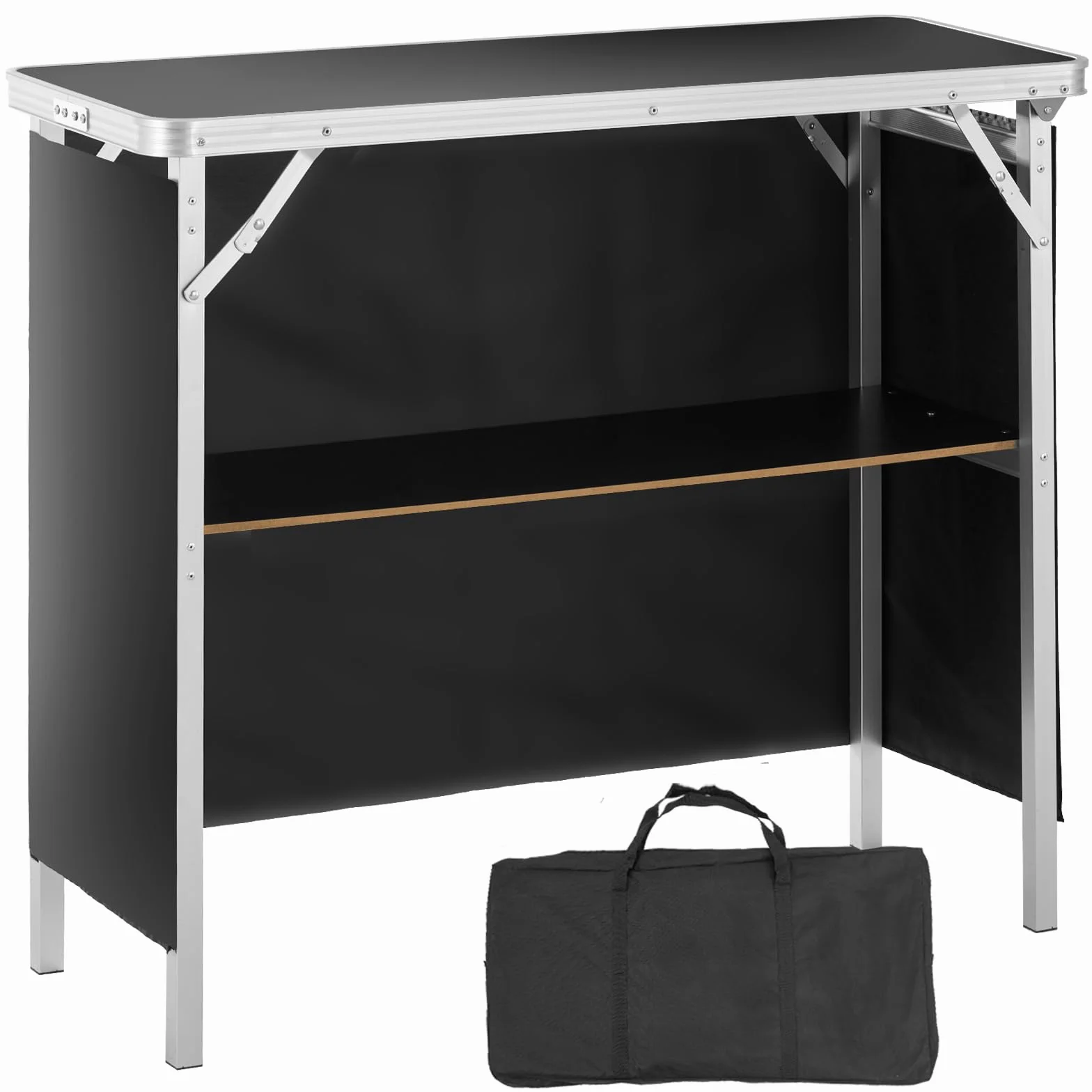 VEVOR Mostrador de pies de Feria, Mesa de Bar Plegable Portátil 97,5x38,5x87 cm con Bolsa