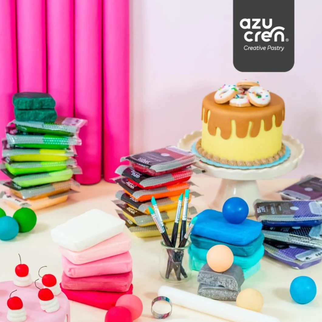 Azucren Fondant 1 Kg Pasta de Azucar Blanco para Cubrir Tartas
