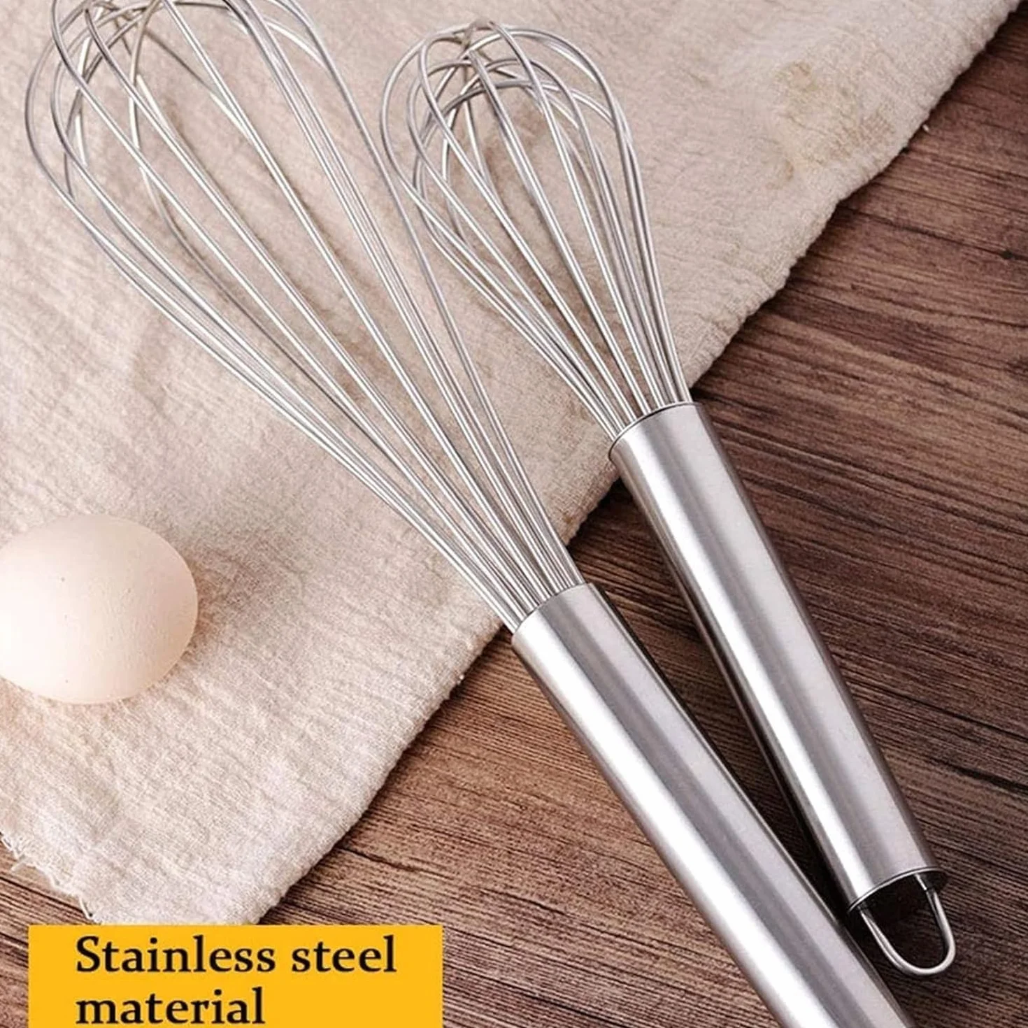 Batidor manual de acero inoxidable 20 cm para cocina