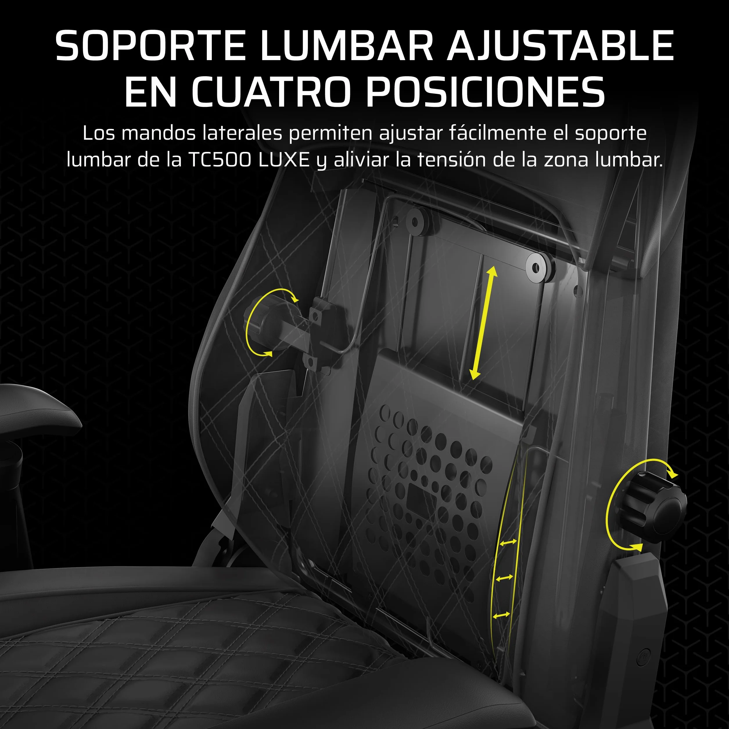 Corsair TC500 Luxe Silla para Juegos – Tejido Transpirable Premium – Asientos Anchos – Reposabrazos Ajustables en 5 Direcciones – Soporte Lumbar Ajustable – Reclinable 90-135° – Sombra