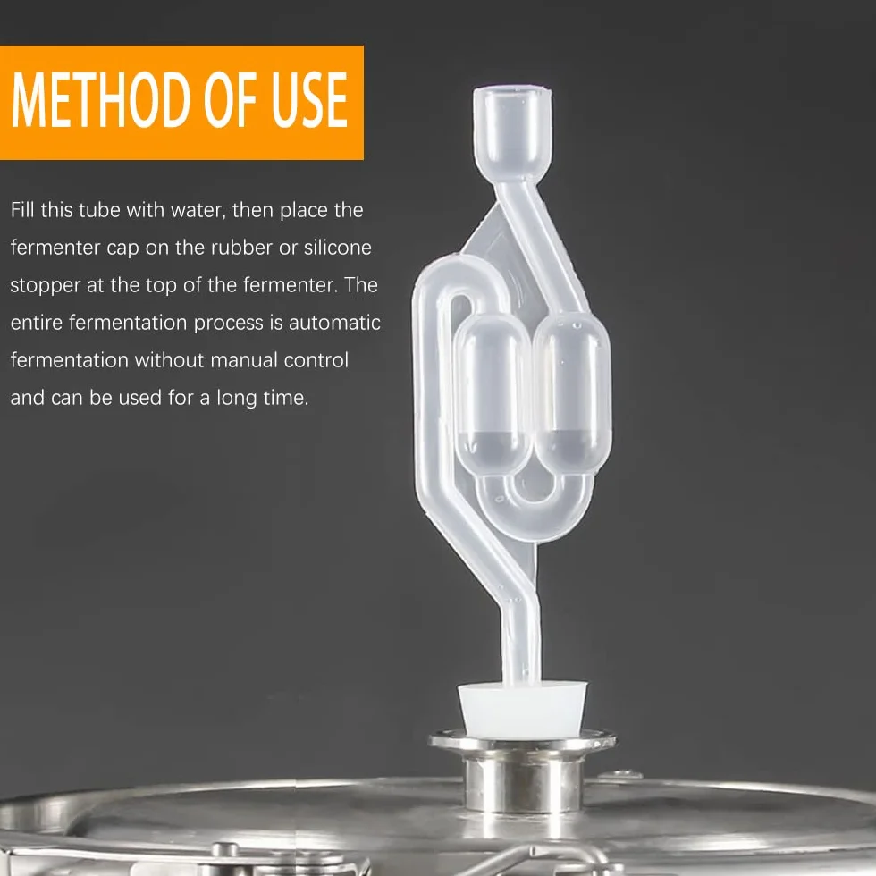 5 Piezas Tubo de Fermentación Válvula de Fermentación Vino Bloqueo de Aire de Fermentación Airlock para Alcohol para la Fermentación del Vino y Cerveza Casa