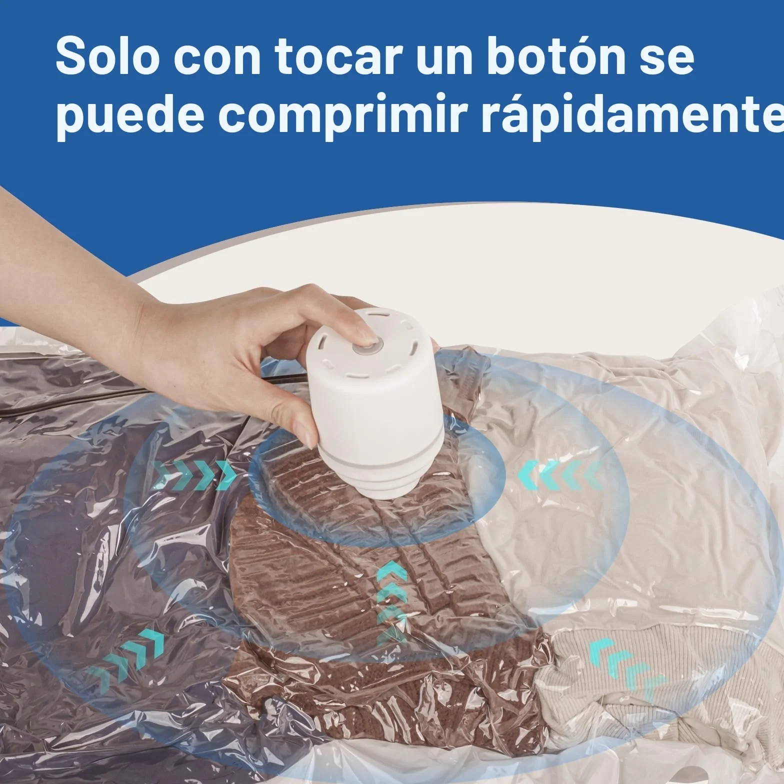 Bolsas Vacío Ropa con Bomba Eléctrica, 12 Piezas para Viajes