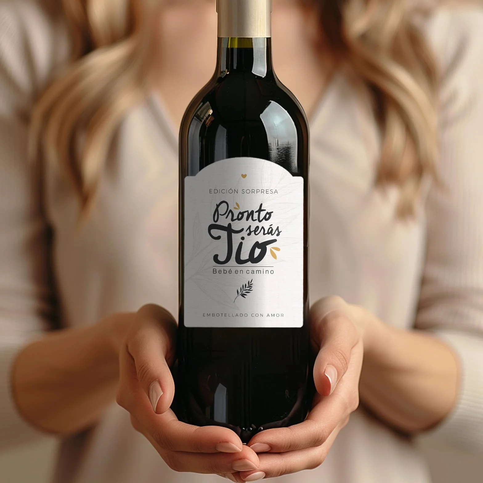 Manahia Etiqueta de Vino Tío Vas a ser tío bebé en camino Idea Regalo Original Emotivo Anuncio Embarazo Hermano Cuñado Sorpresa creativa anunciar Nacimiento Futuro Tito