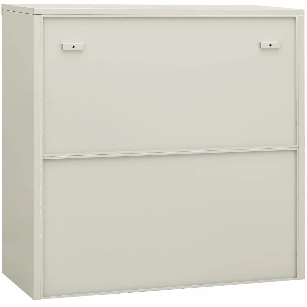vidaXL Armario de Oficina Mueble Archivador Cajonera Almacenamiento Archivos Documentos Organizador Universal de Acero Gris Claro 90x40x90cm