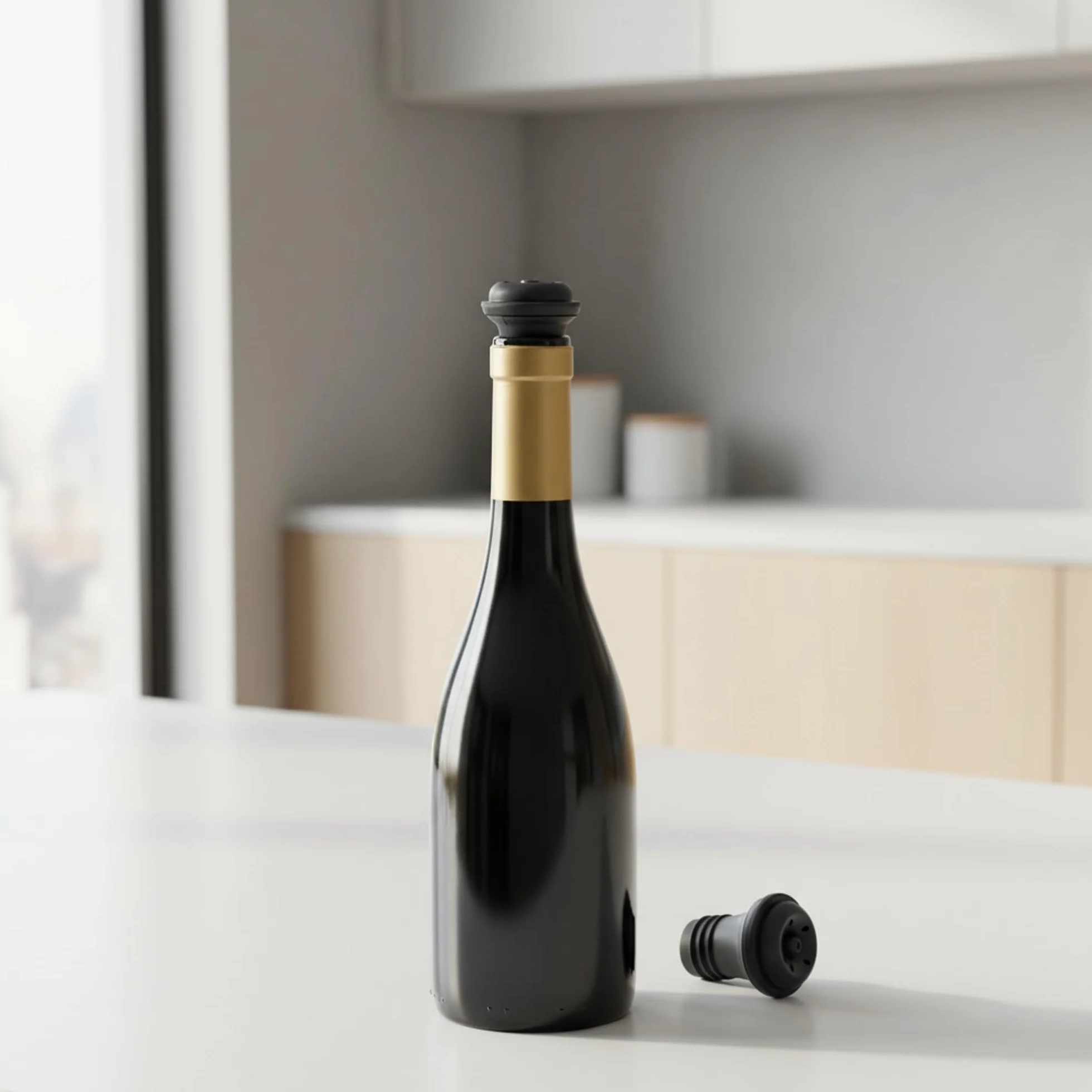 Jata HVIN2215 Tapón Vino Silicona Set 4 - Cierre Hermético Reutilizable