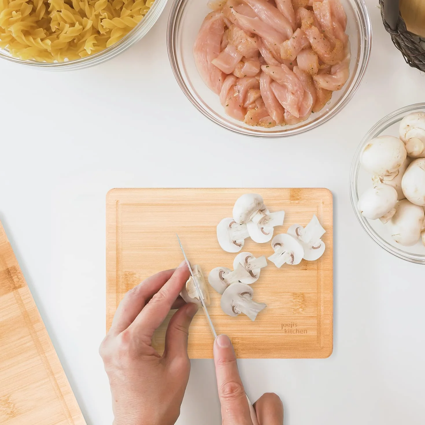 Juego de 3 Tablas de Cocina de Madera Bambú con Ranura y Agujero para Colgar - Antimicrobiano Natural