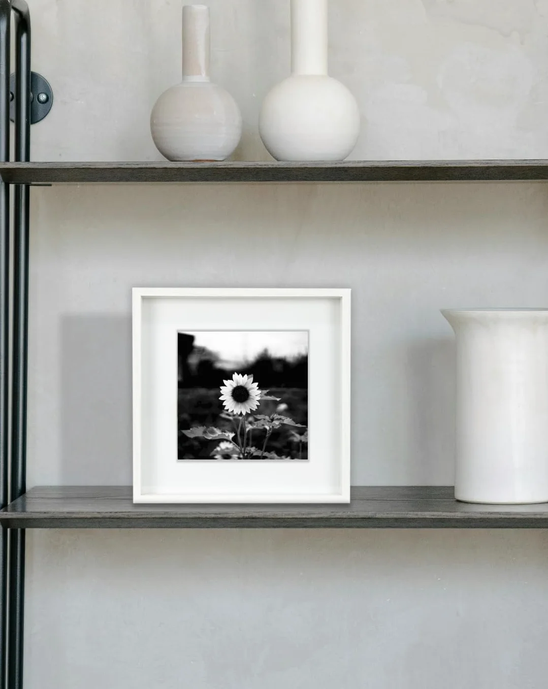 CHELY INTERMARKET MOD3503 Marco Profundidad Madera Haya 30x30cm Interior 20x20cm Vidrio Paspartú Decorativo Cuadro Objetos Recuerdo Decoración Moderna Estilo Elegante 1 Unidad Blanco