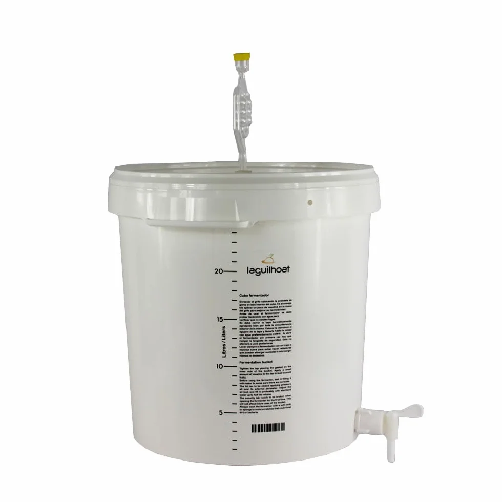 Cocinista Cubo fermentador 30 L con Grifo y válvula airlock, depósito Graduado para Cerveza Artesanal, Vino, Sidra, hidromiel, Kombucha, plástico alimentario Reutilizable