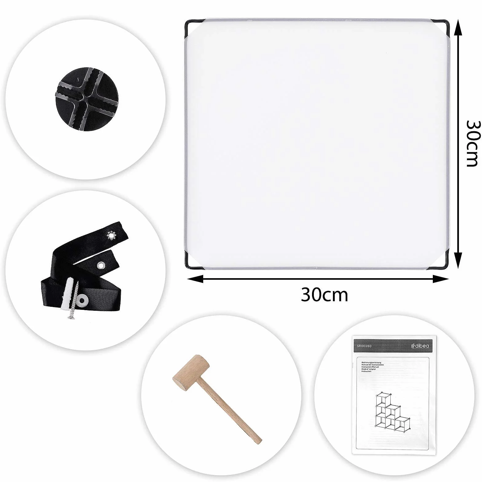Tavora Modular Armario Estantería Zapatero 9 Compartimentos 30x30 cm