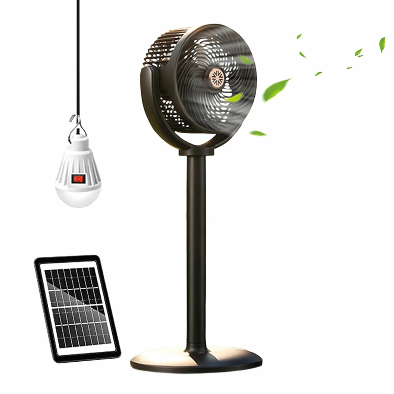 Ventiladores De Pie Solares Para El Hogar Ajustable Bajo Ruido Recargable | Ventilador Solar De Suelo Vertical para usar en Patio, Dormitorio, Salón, Residencia, Oficina, Cam