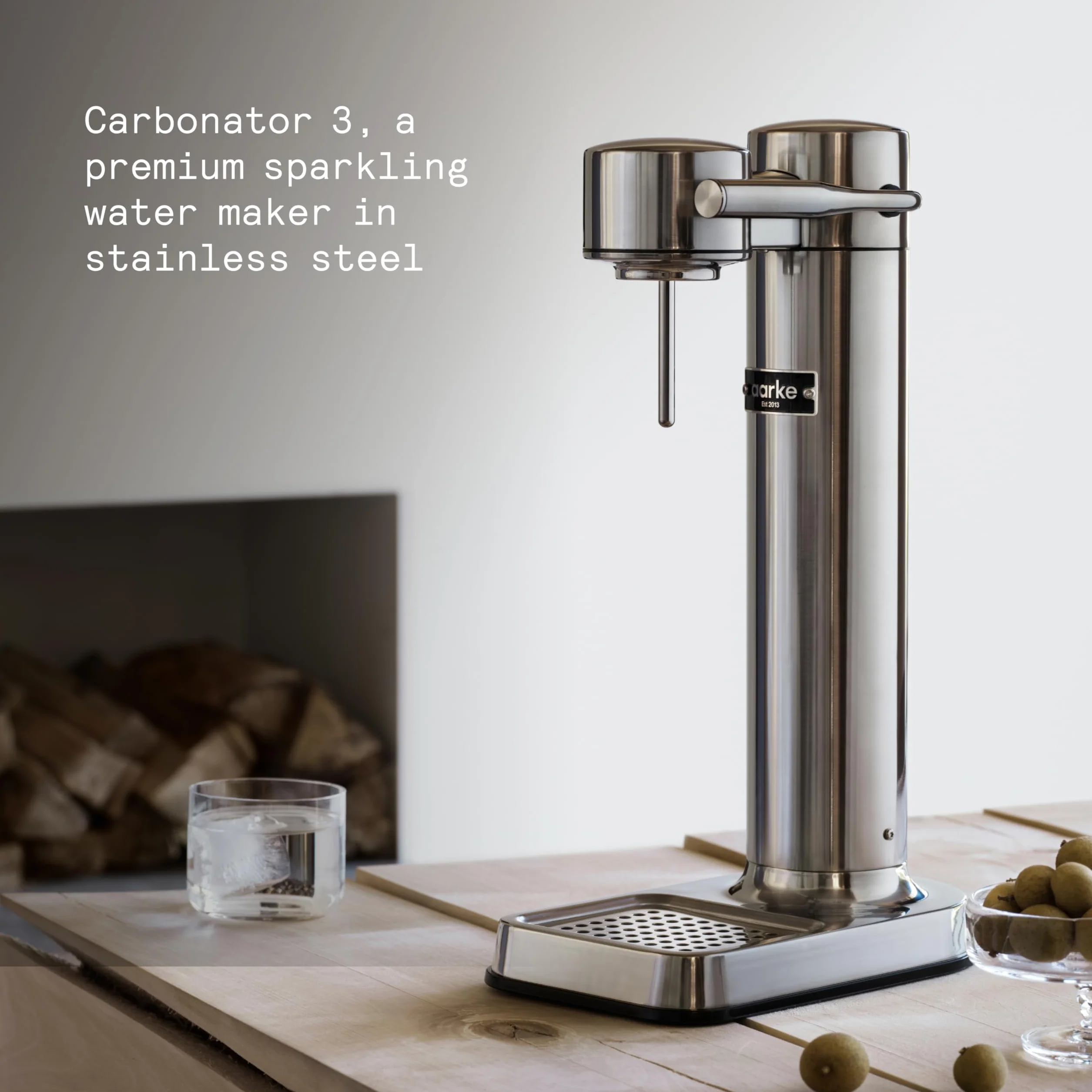 Aarke Carbonator 3 Máquina de agua con gas acero inoxidable 60 litros CO2 renovable