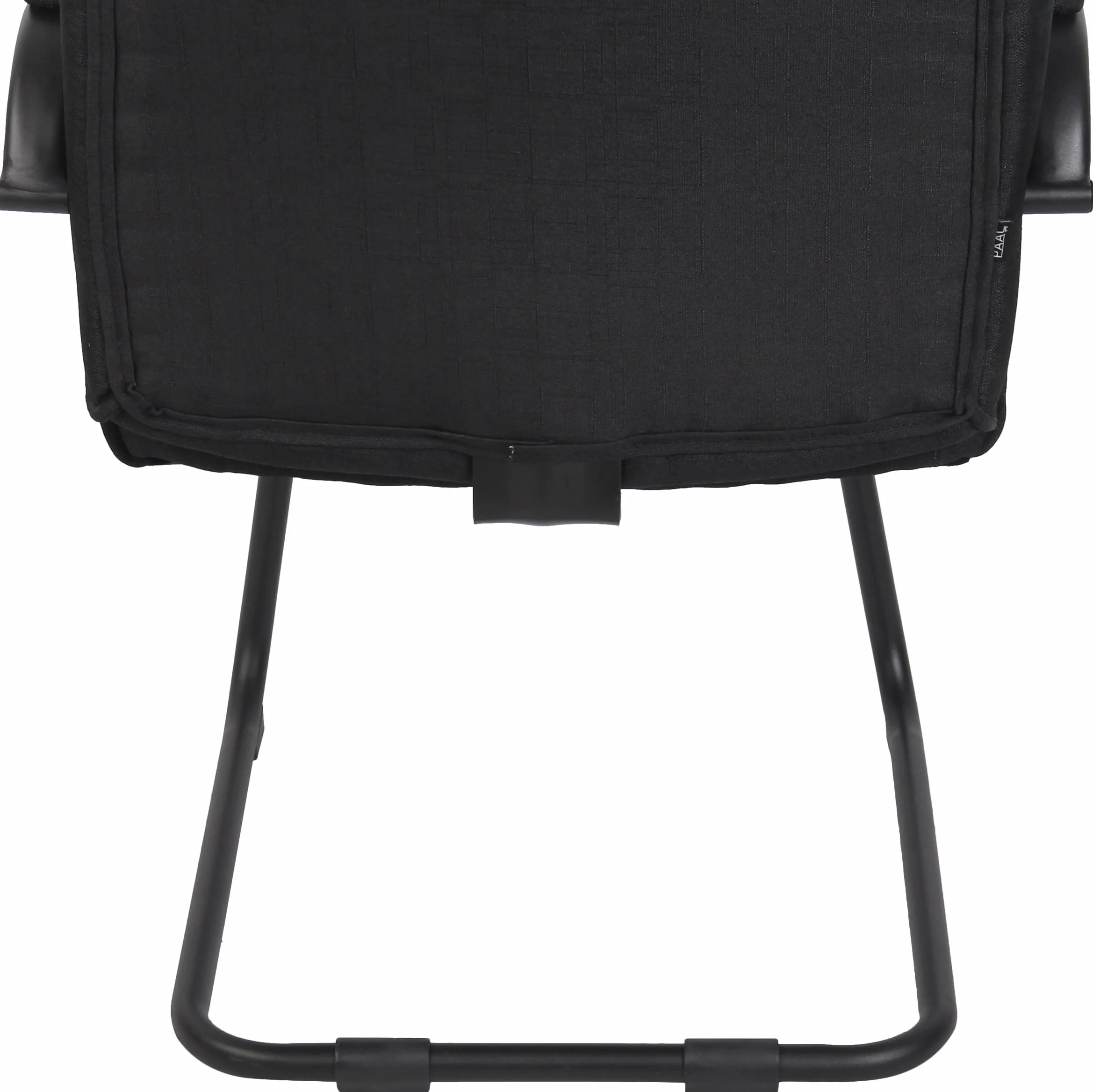 Silla Cantiléver Attila Tapizada en Tela con Base de Metal y Reposabrazos, Negro