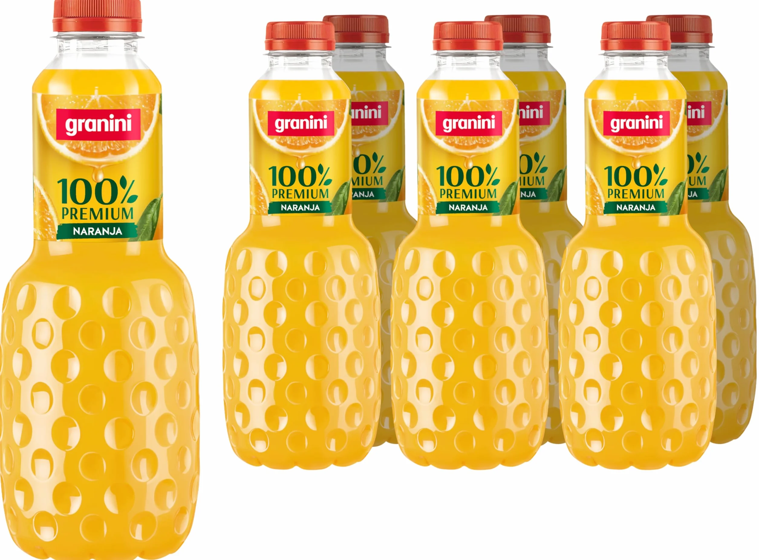 Granini Premium 100% Zumo de Naranja con Pulpa, 6 x 1L