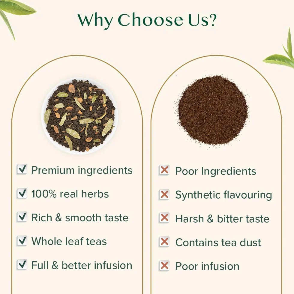 VAHDAM Té Chai Masala Doble Especia 100 g 50 tazas Fuerte Picante Ingredientes Naturales