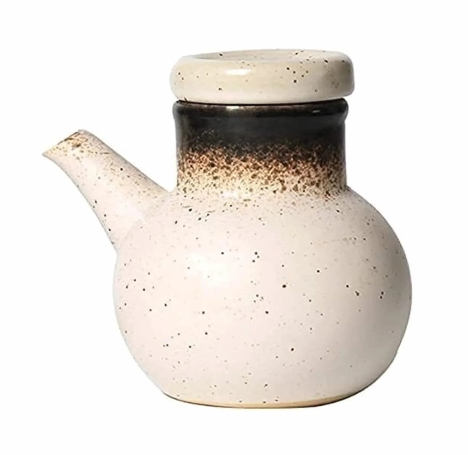 Dispensador de aceite y vinagre, botella de mesa de cerámica para salsa de soja o vinagre, perfecta para uso en la cocina líquida