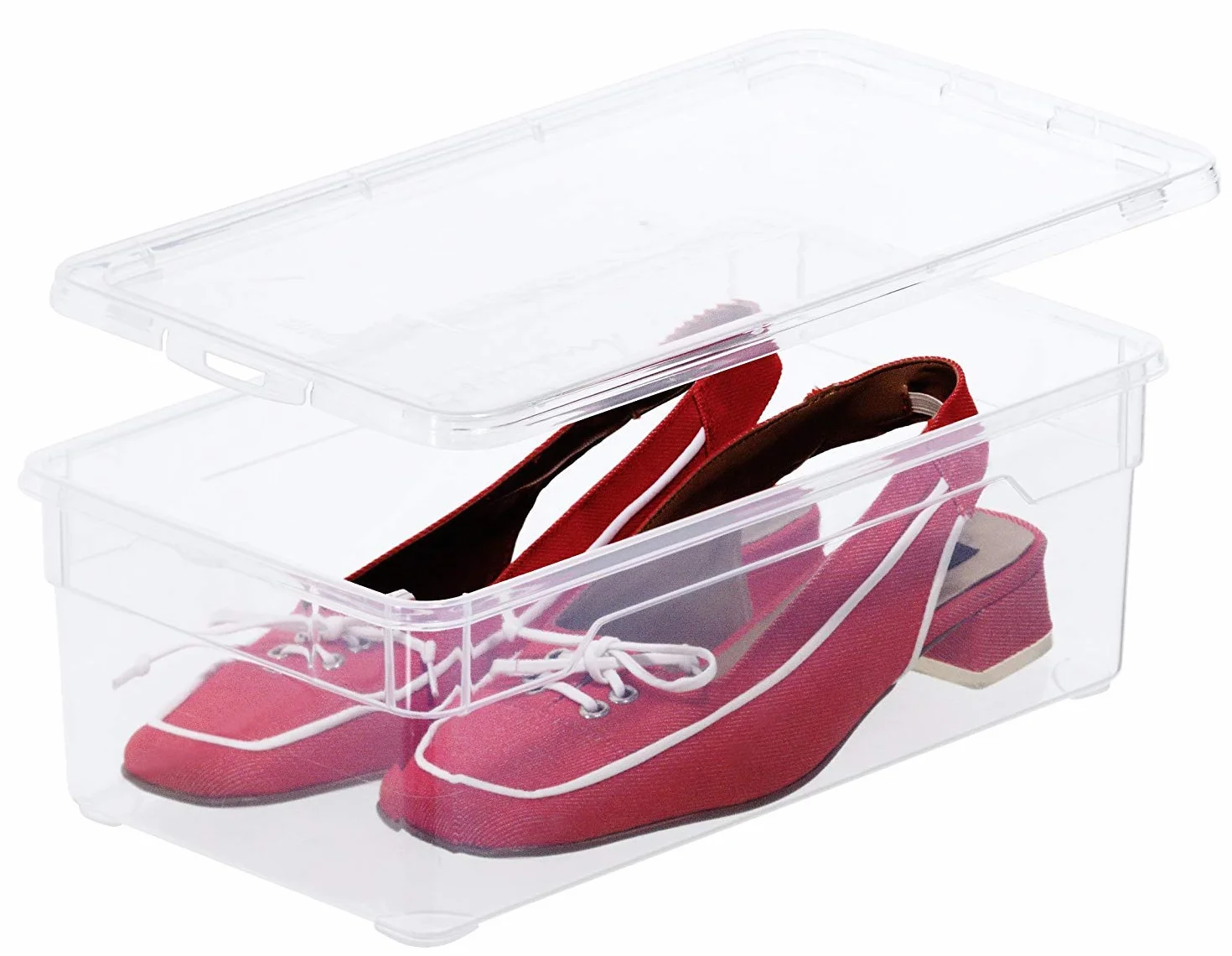 Rotho Clear Juego 4 cajas almacenamiento 5L con tapa Plástico PP sin BPA transparente