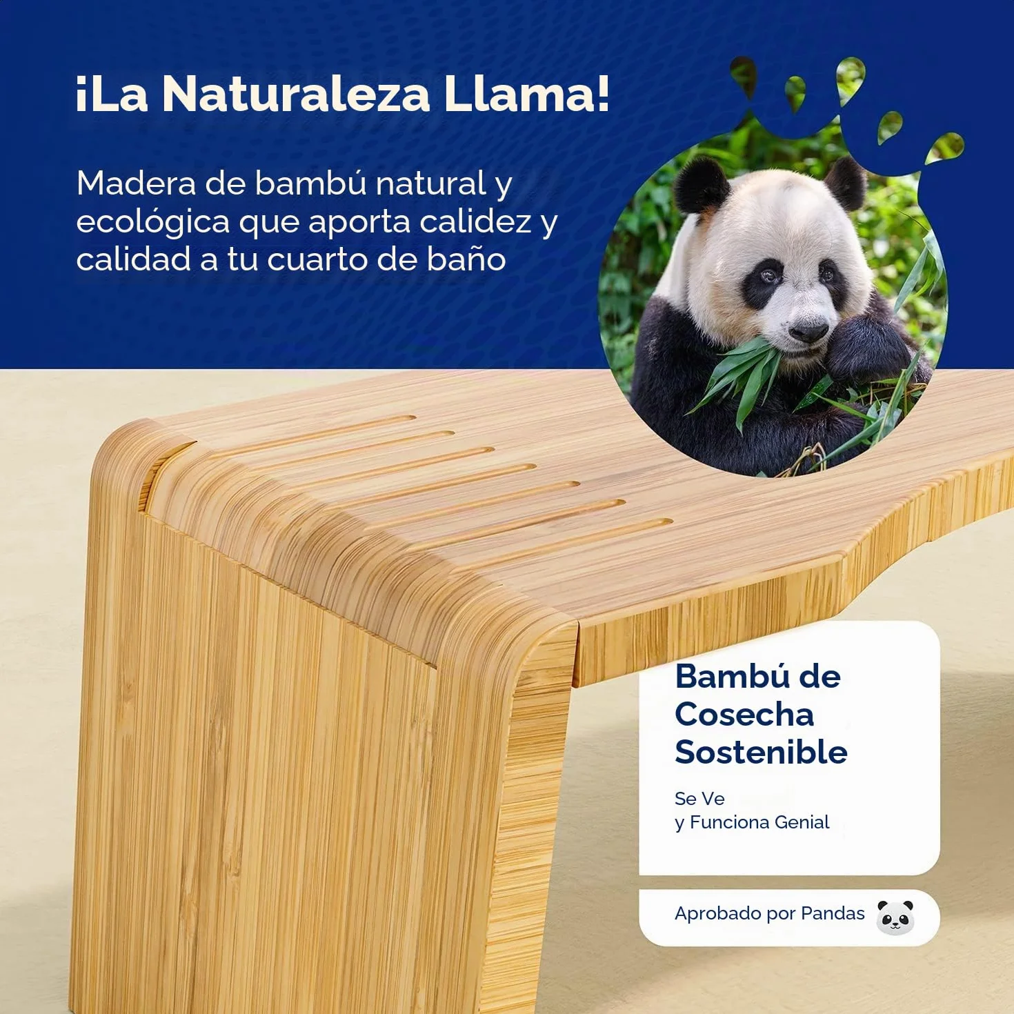 Squatty Potty Oslo Taburete plegable de bambú para inodoro 7 pulgadas marrón