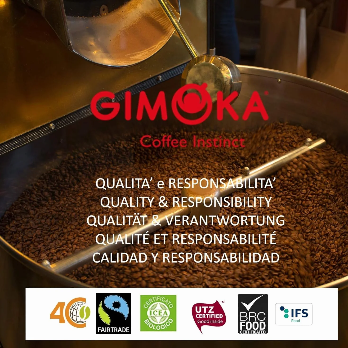 Gimoka Mezcla de Café Espresso Intenso, 50 Cápsulas, Compatible con Nespresso, Intensidad 11, Hecho en Italia