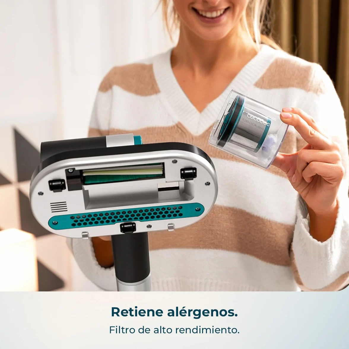 Cecotec Aspirador de Colchones y Tapicerías de Mano Conga Rockstar 3000 Mattress Essential. 300W, 10kPa, Luz Ultravioleta UV-C, Tecnología con Cepillo Motorizado y Aire Caliente, Retiene Alérgenos
