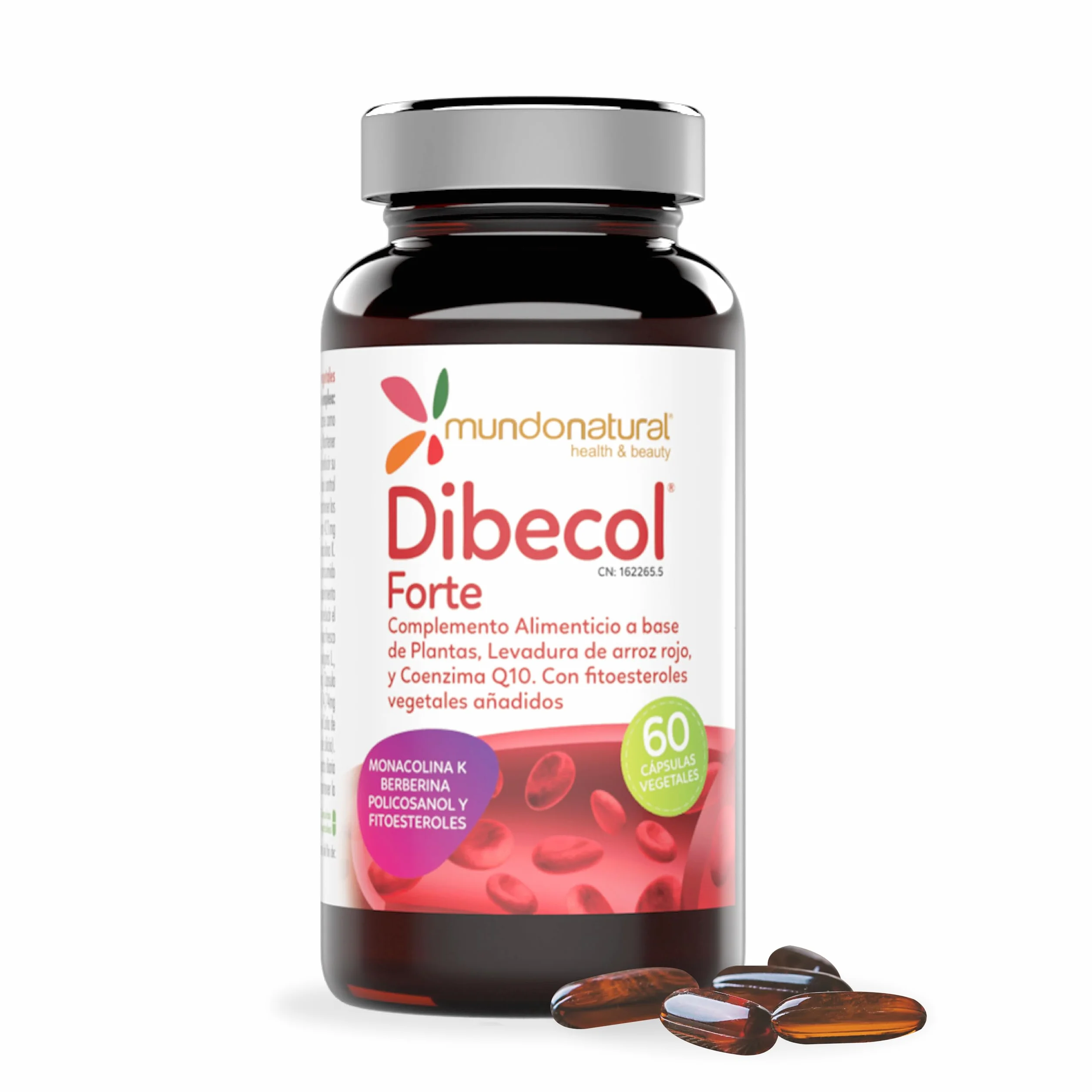 Dibecol Forte Levadura de Arroz Rojo Colesterol Capsulas 60 cápsulas