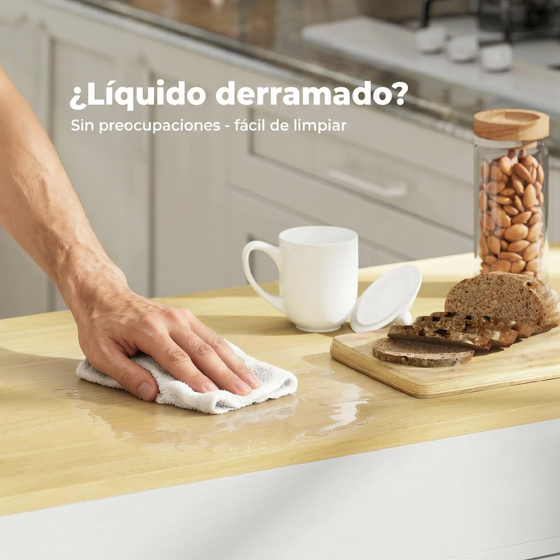 HOMCOM Isla de Cocina con Ruedas, Encimera Extensible, Carro de Cocina con 4 Puertas, Estantes Ajustables, Estantería Lateral Abierta, Especiero y Soporte para Toallas, para Comedor, Blanco